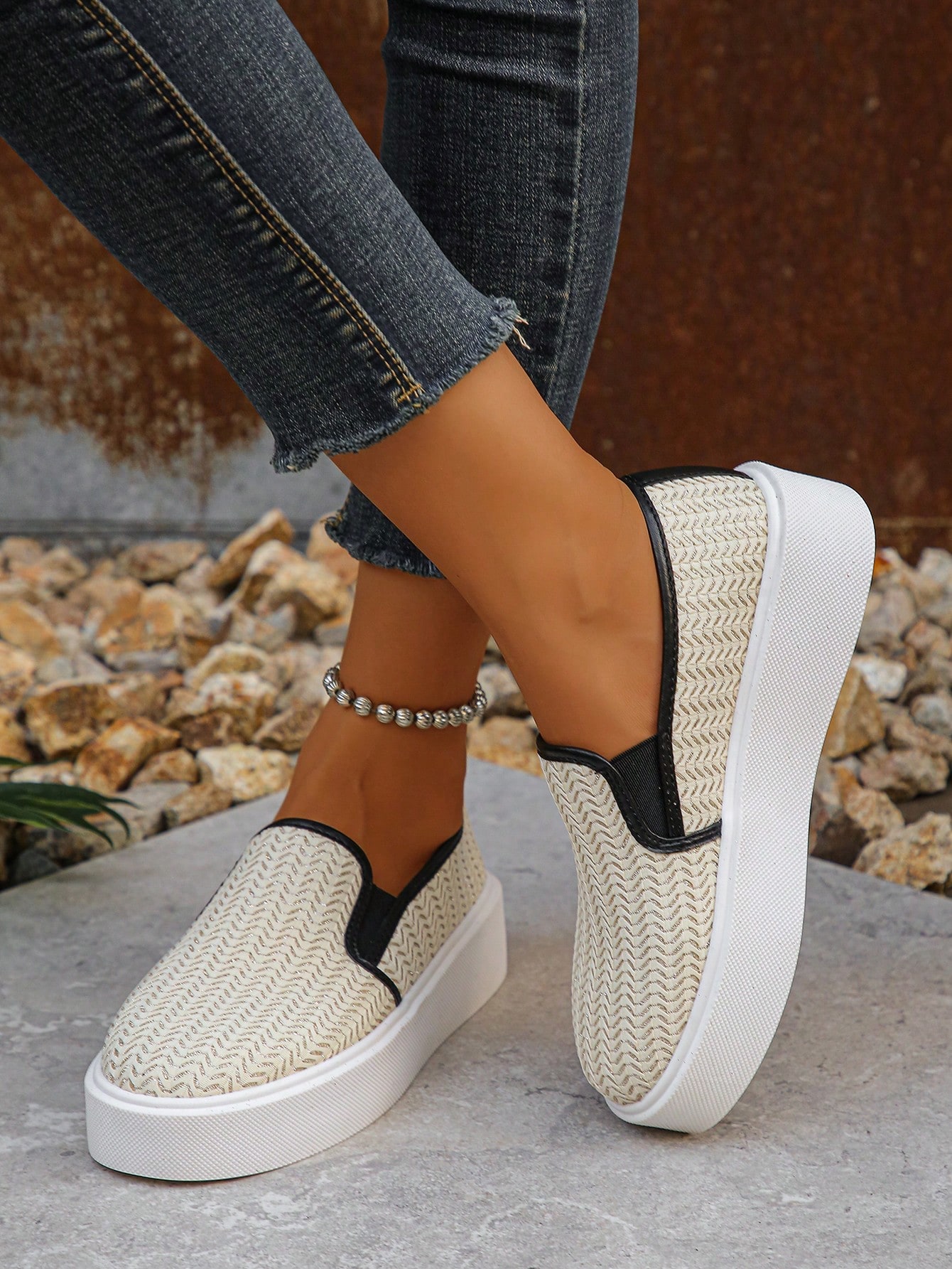 In Beige Women Wedges & Flatform