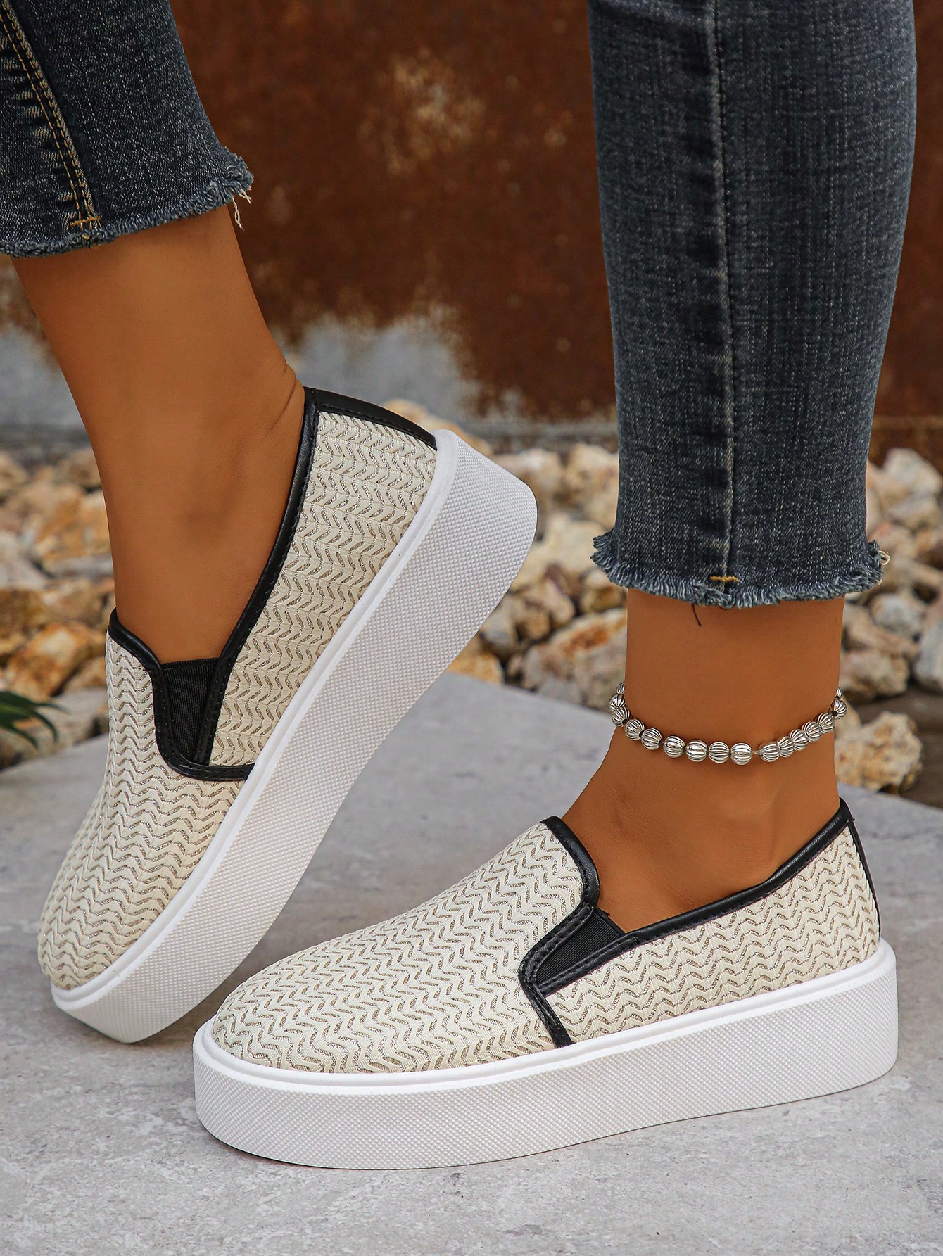 In Beige Women Wedges & Flatform