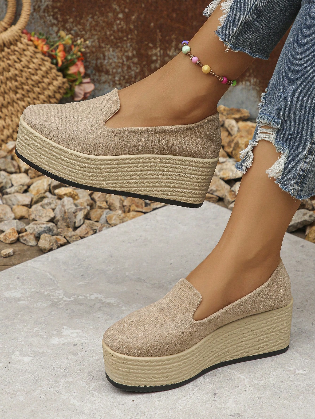 In Khaki Women Wedges & Flatform