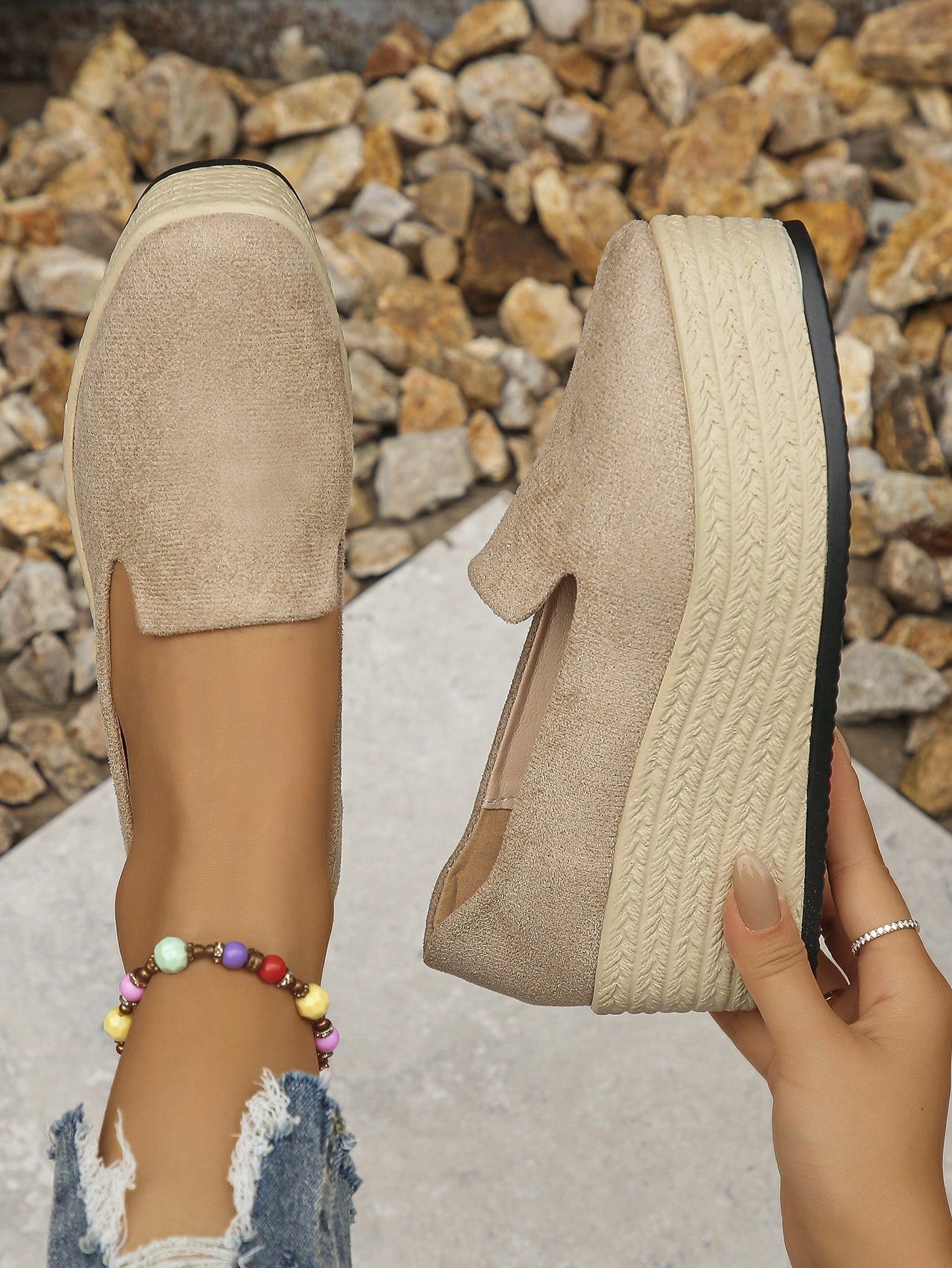 In Khaki Women Wedges & Flatform