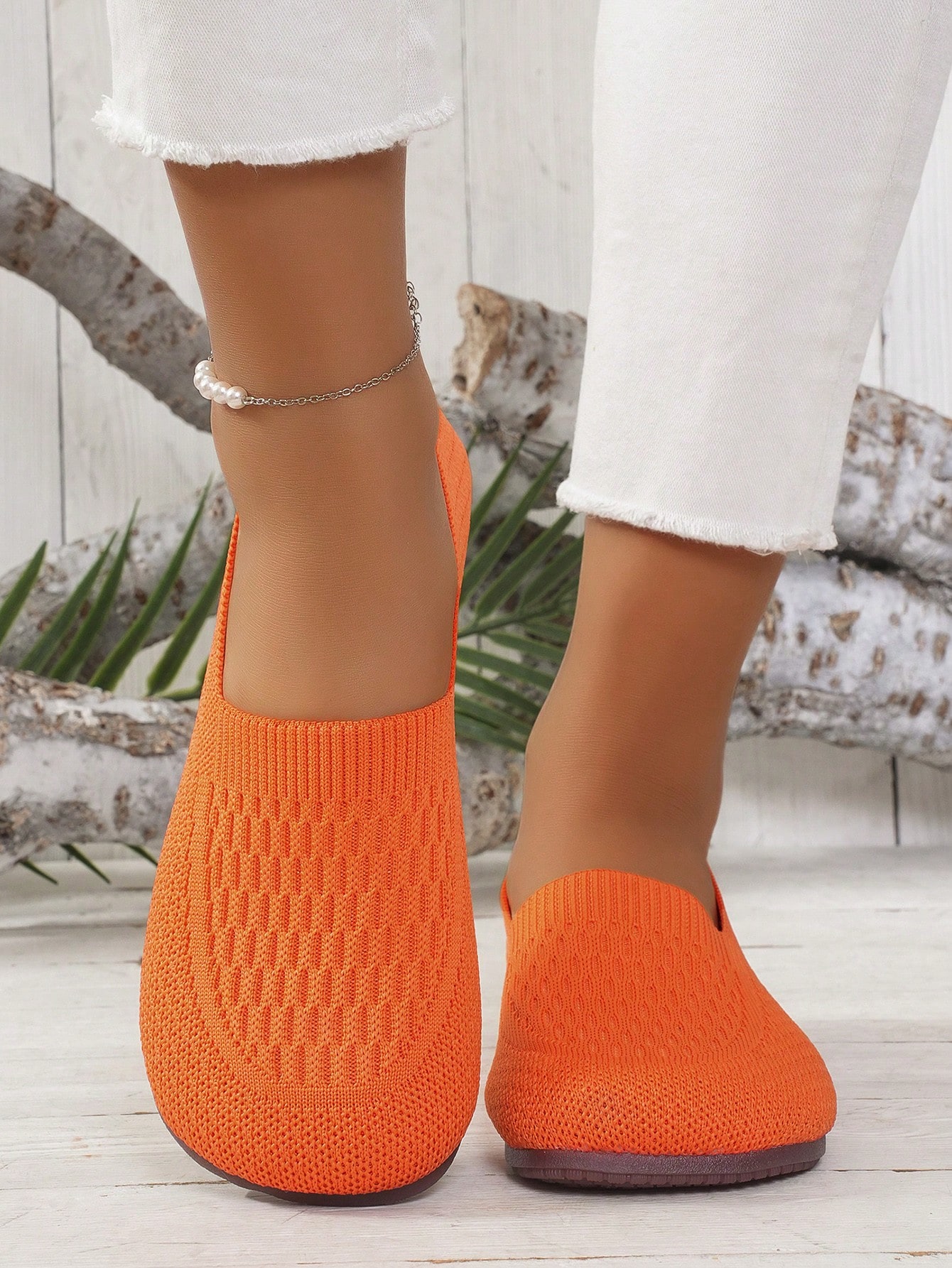 In Orange Women Flats