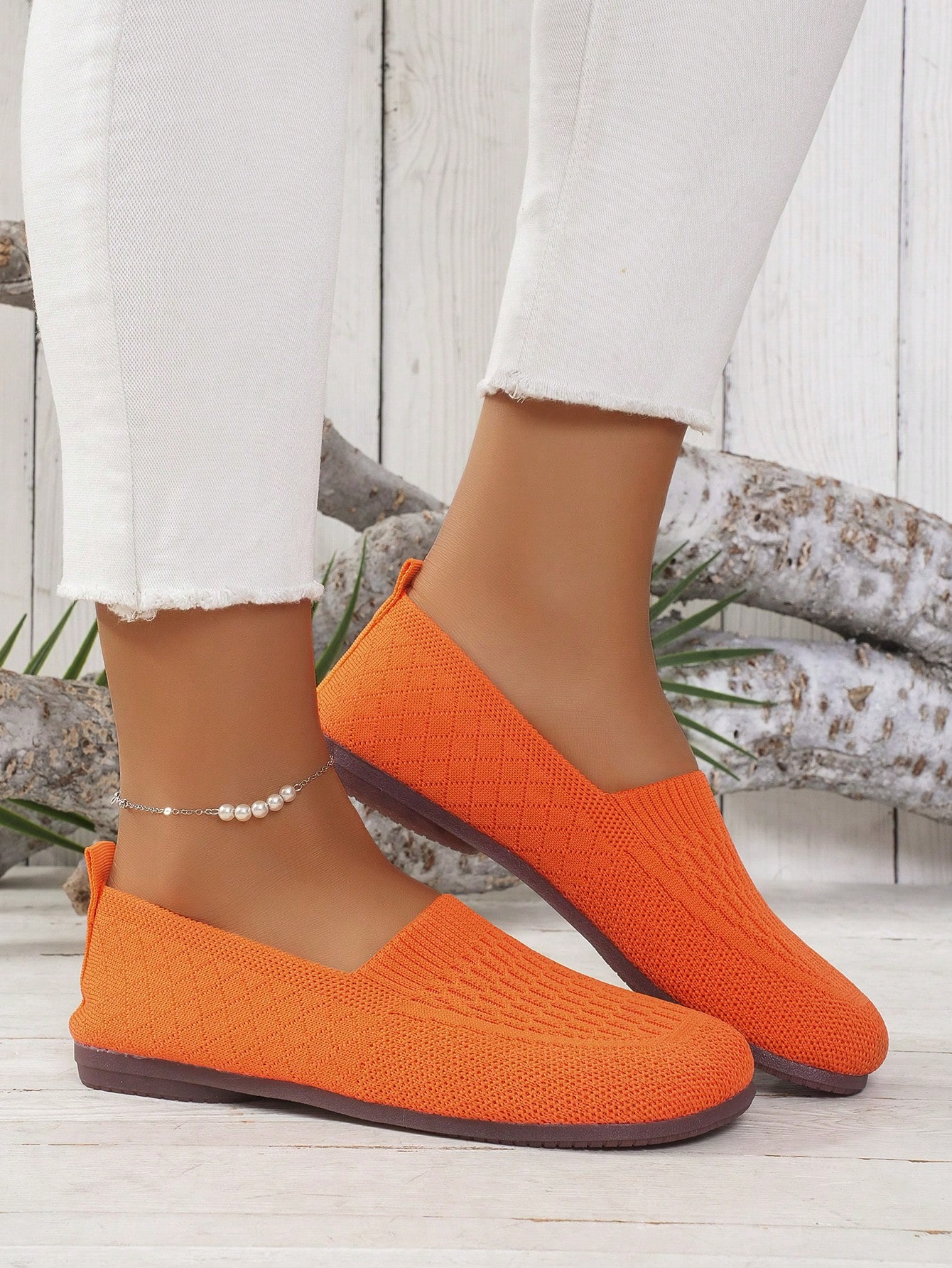 In Orange Women Flats