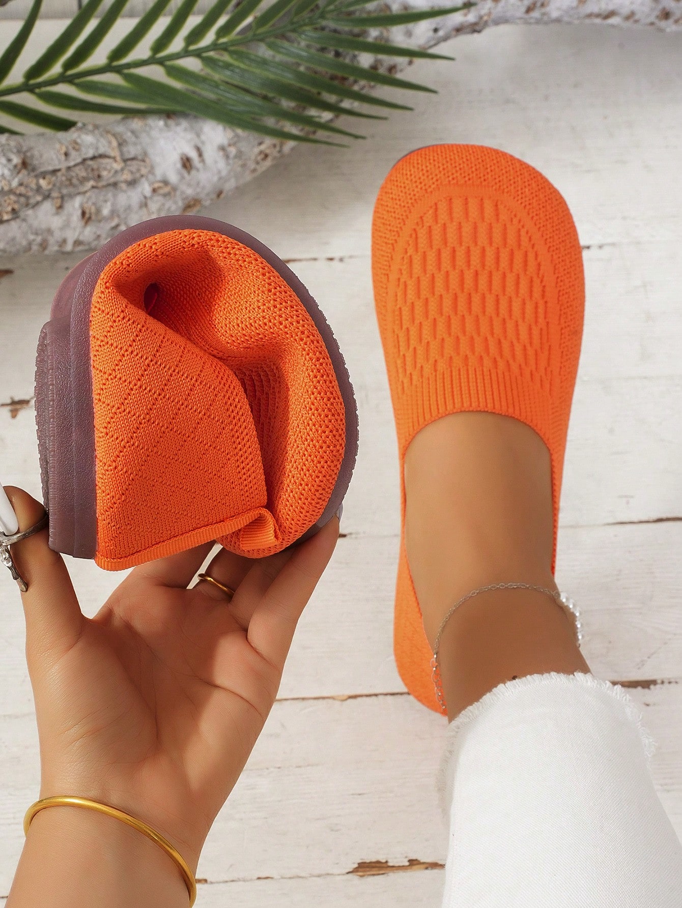 In Orange Women Flats