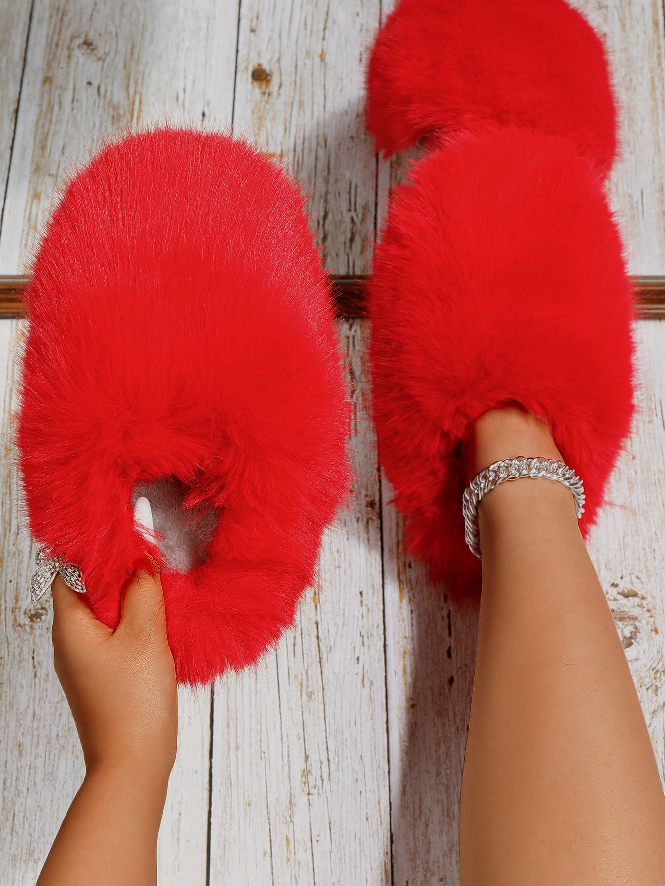 In Red Women Home Slippers