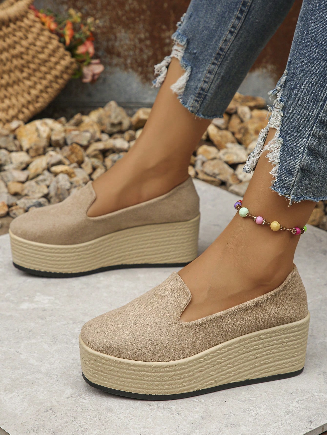 In Khaki Women Wedges & Flatform