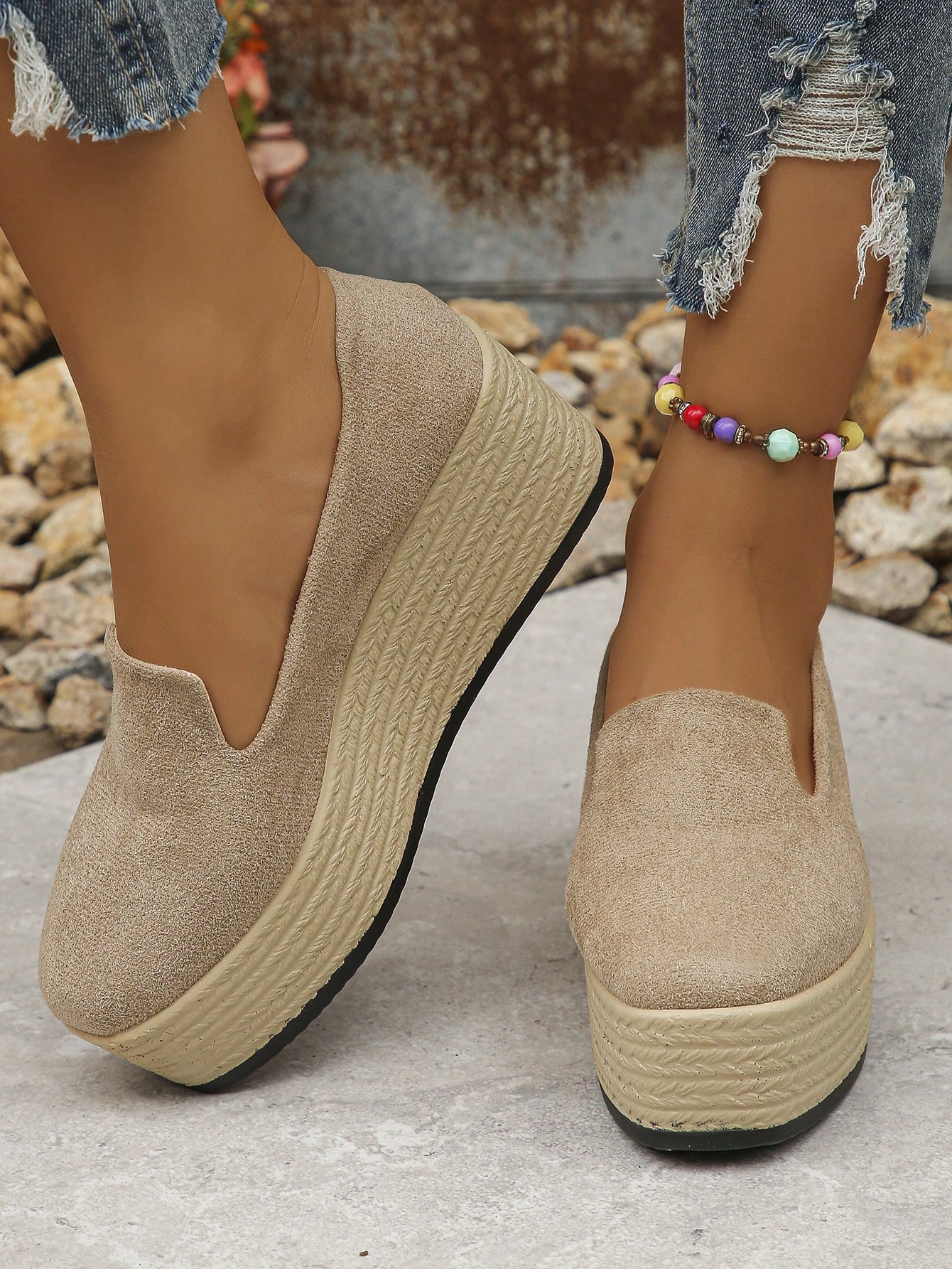 In Khaki Women Wedges & Flatform