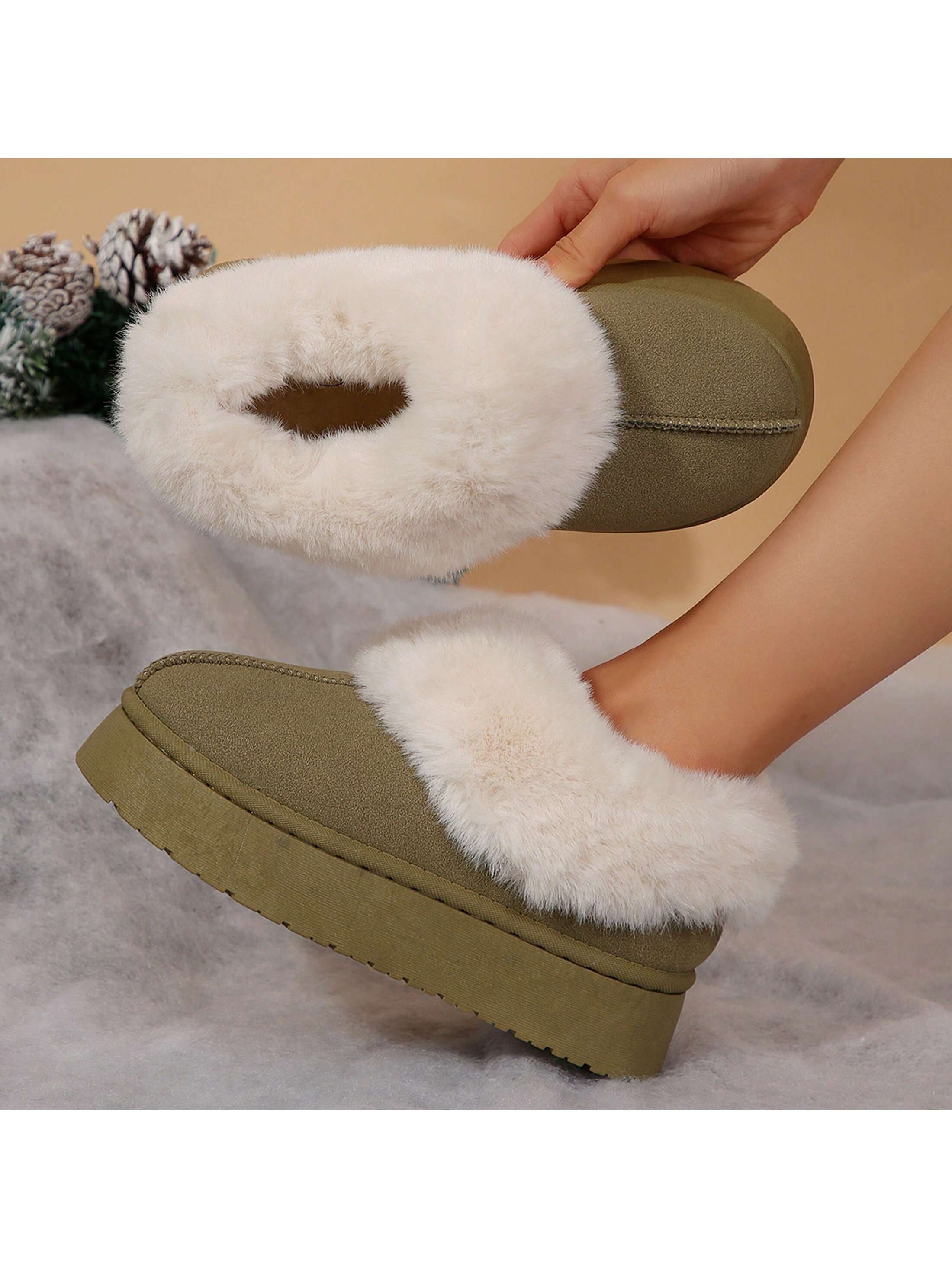 In Khaki Women Home Slippers