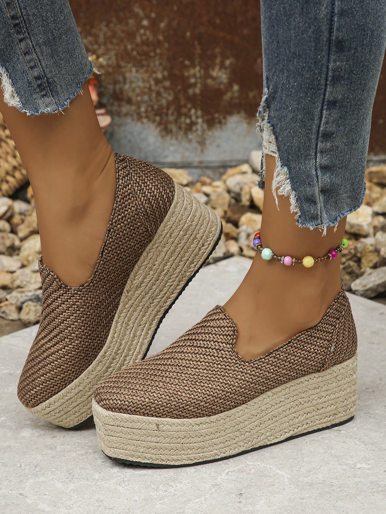 In Brown Women Wedges & Flatform