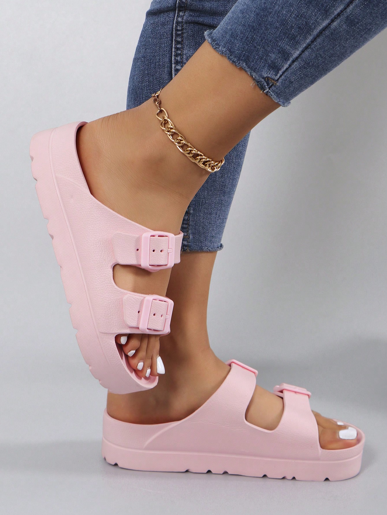 In Pink Women Flat Sandals