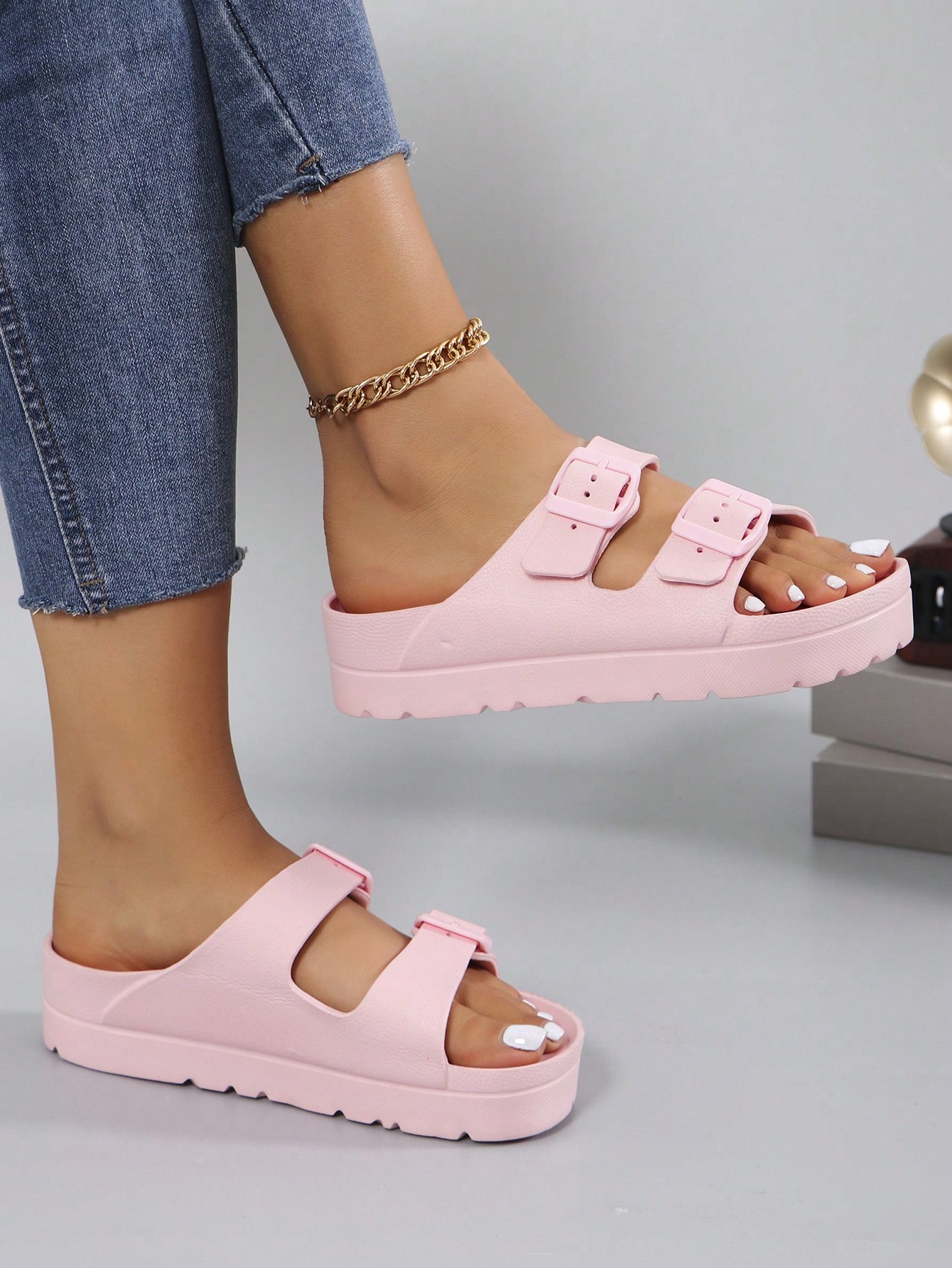 In Pink Women Flat Sandals