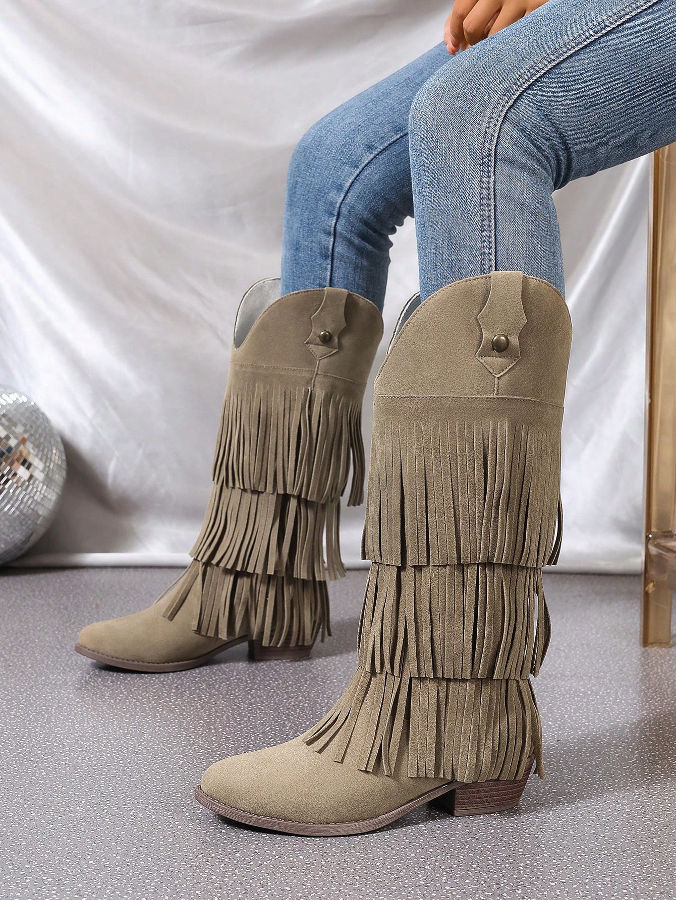 In Khaki Women Fashion Boots