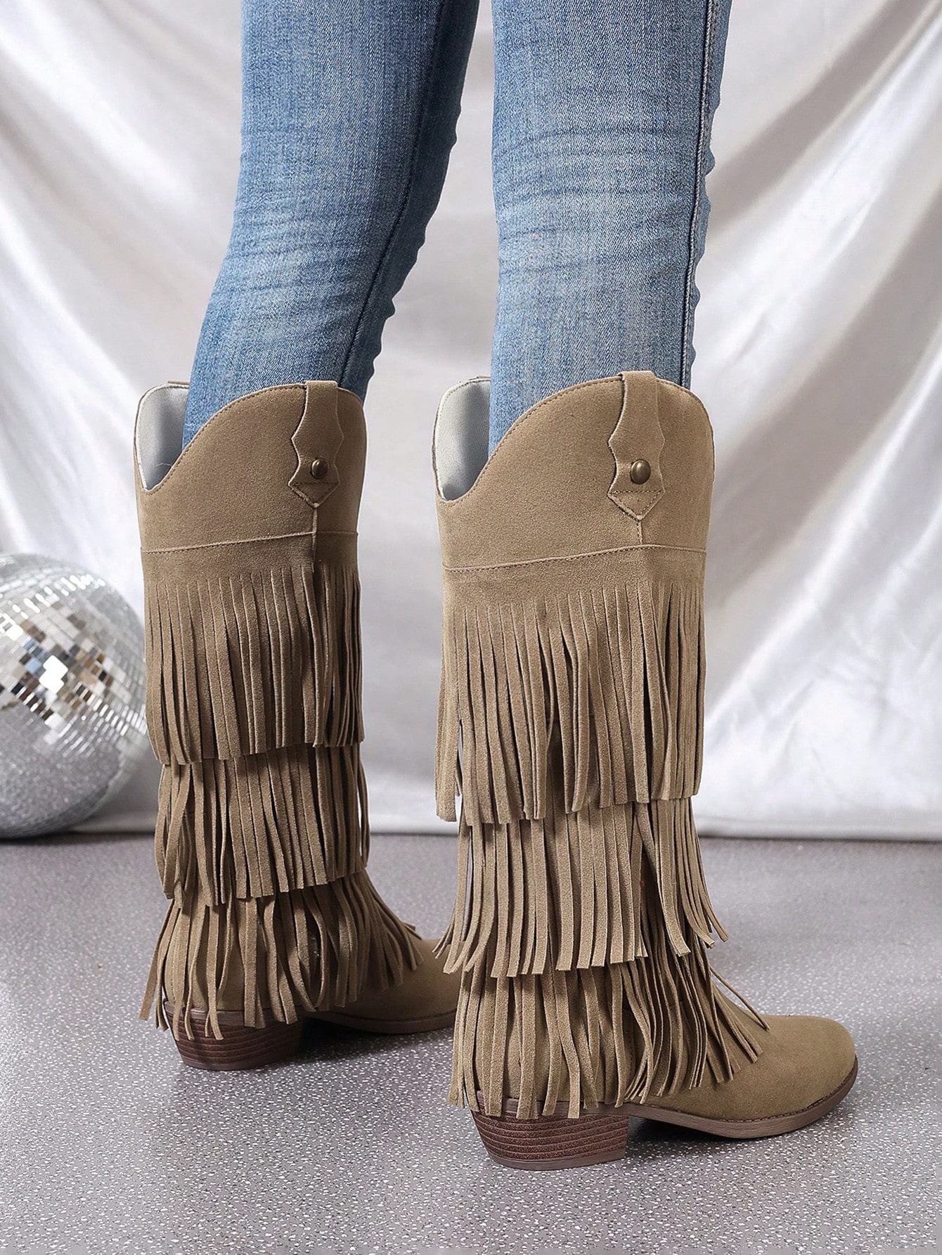 In Khaki Women Fashion Boots