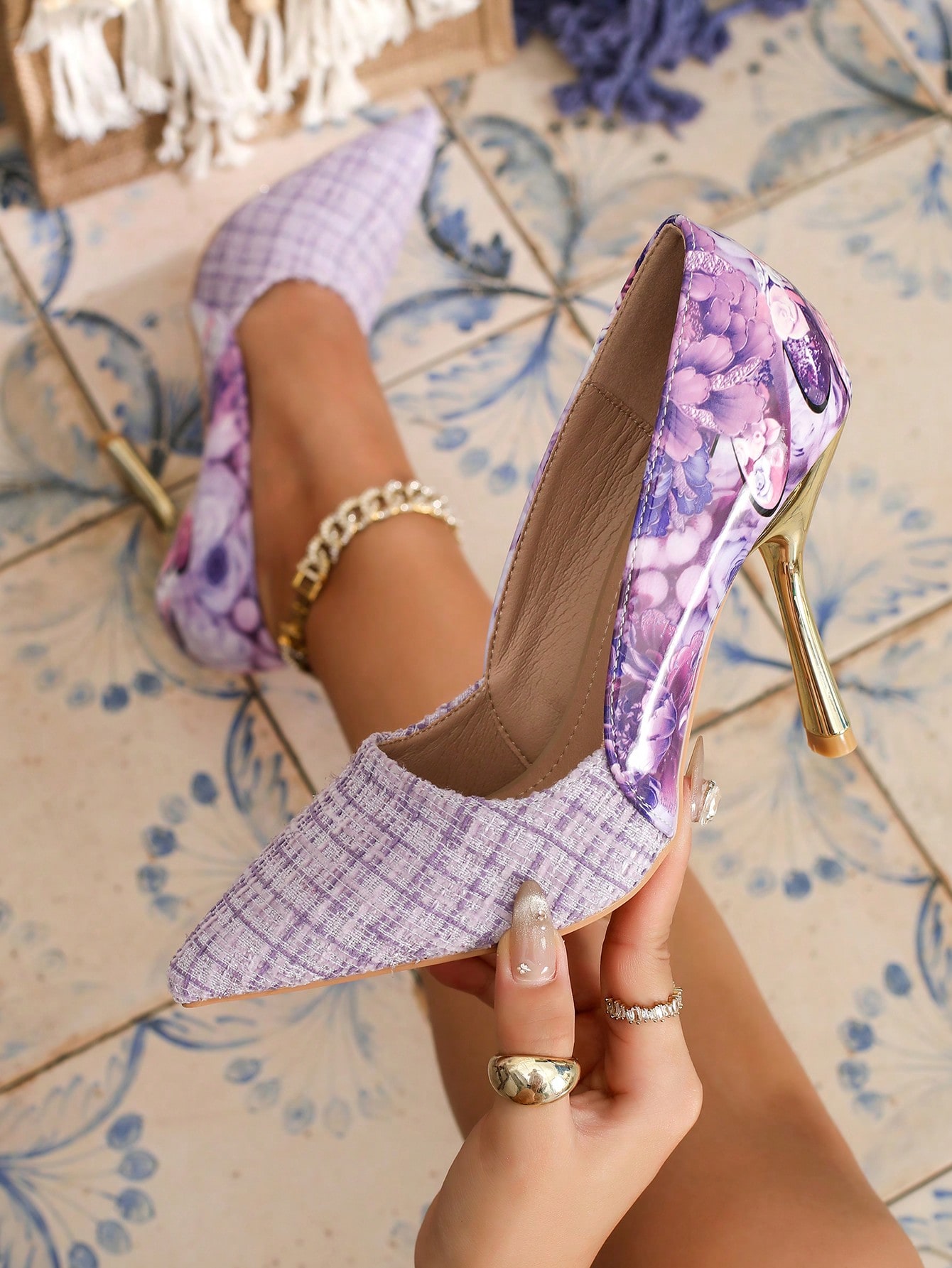 In Mauve Purple Women Shoes