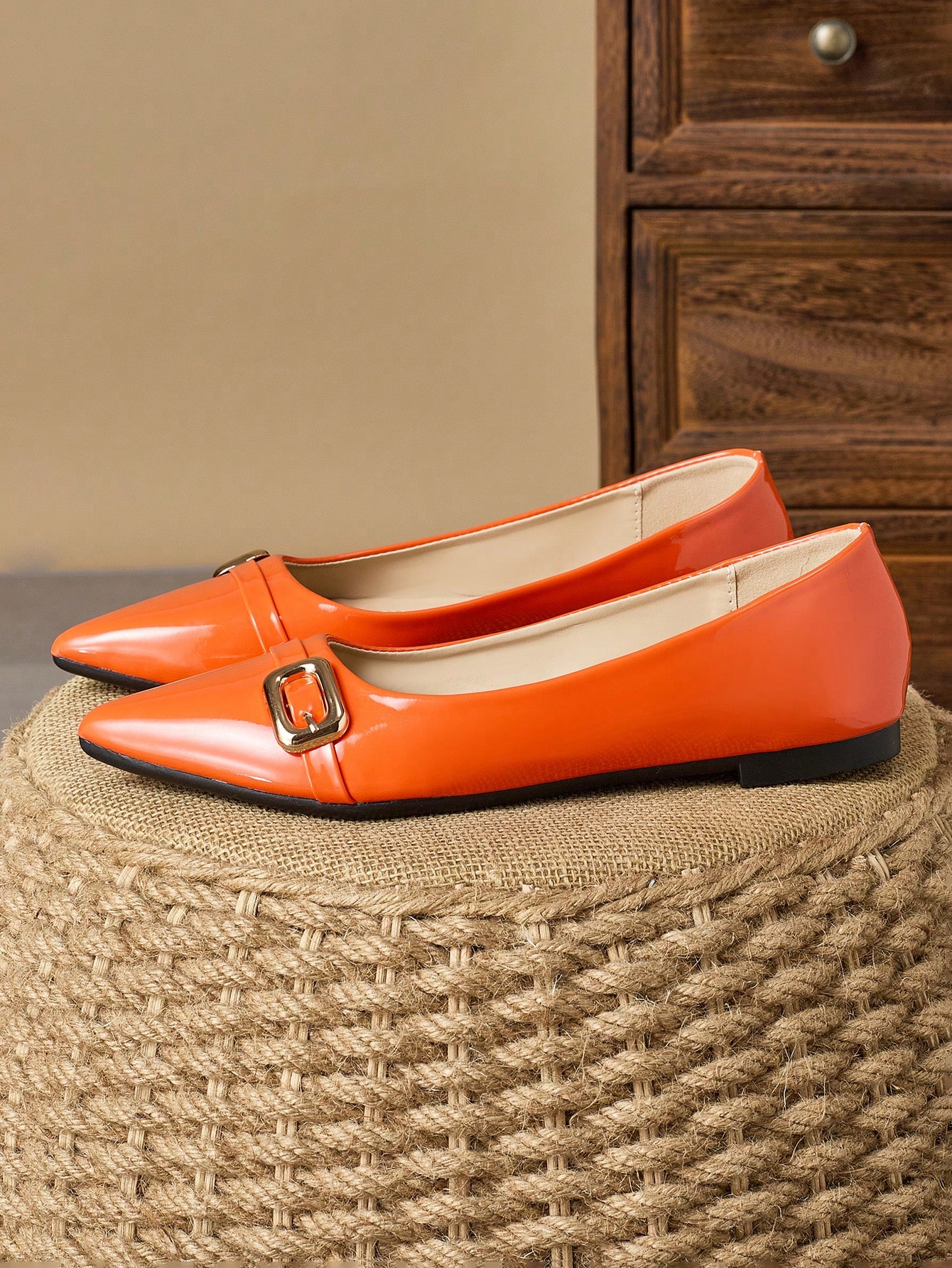 In Orange Women Flats