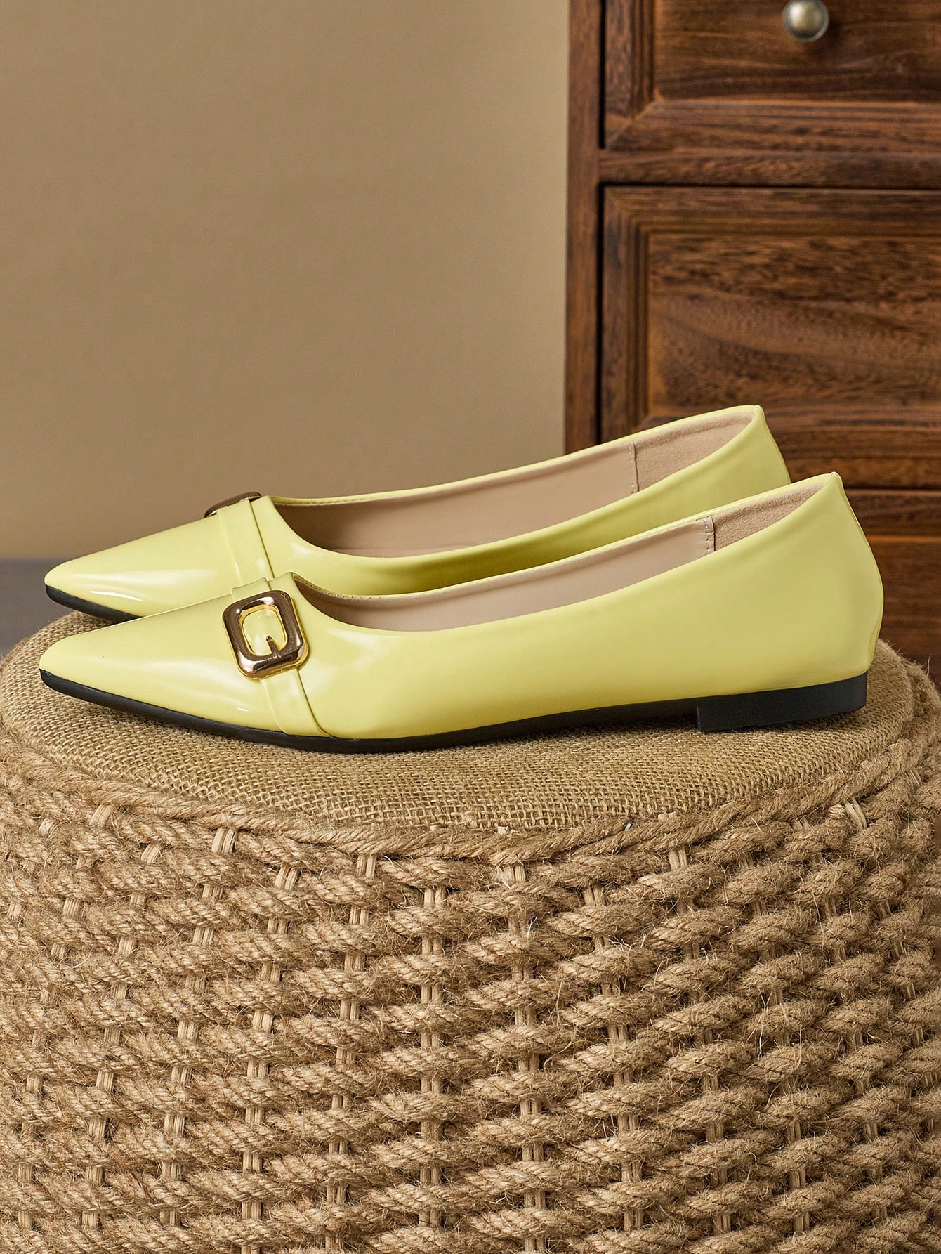 In Mustard Yellow Women Shoes