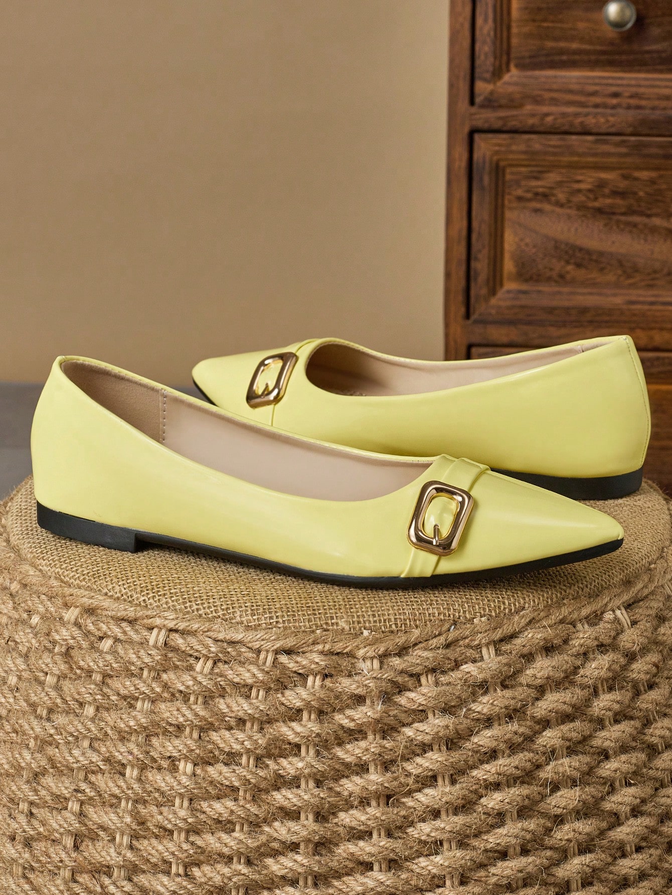 In Mustard Yellow Women Shoes