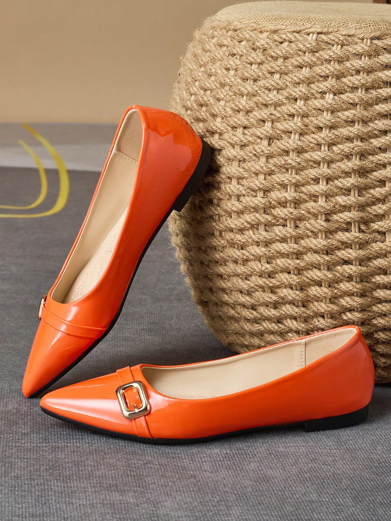 In Orange Women Flats