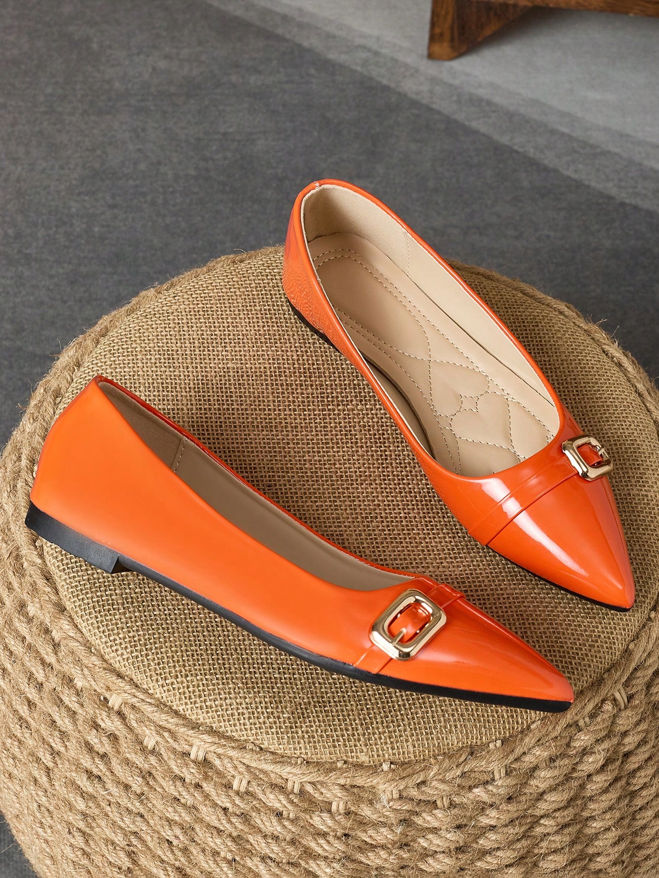 In Orange Women Flats