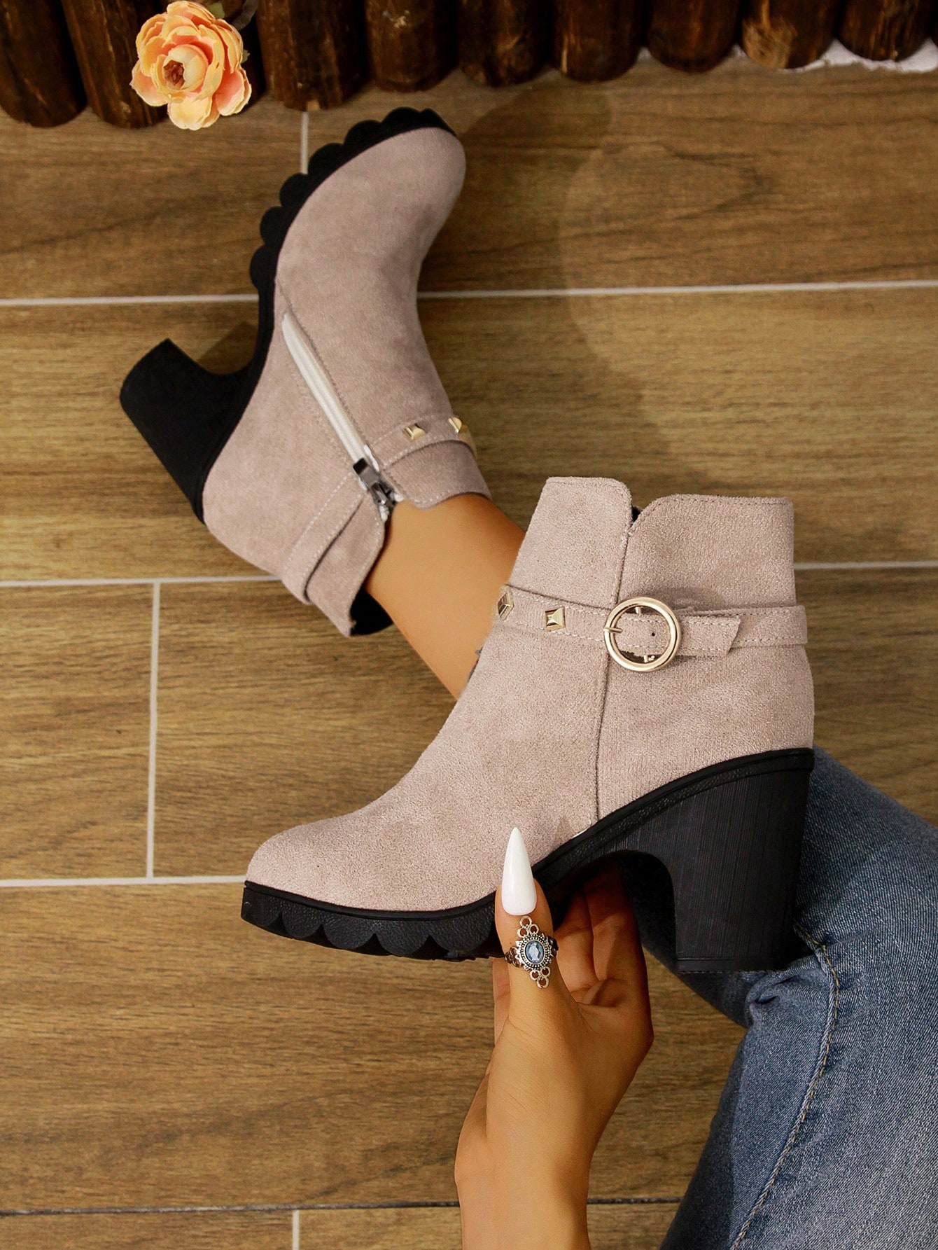 In Khaki Women Ankle Boots & Booties