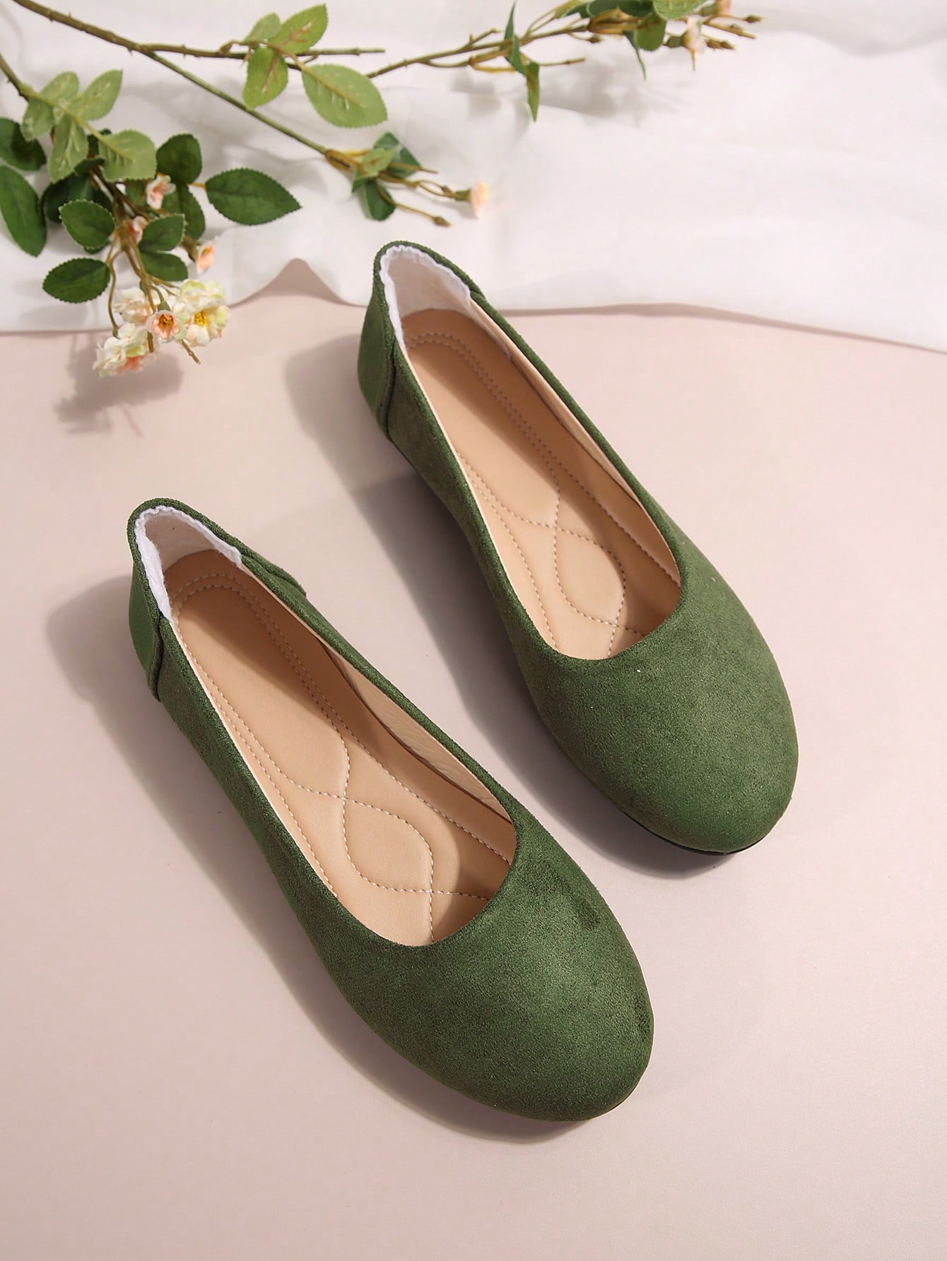 In Olive Green Women Shoes