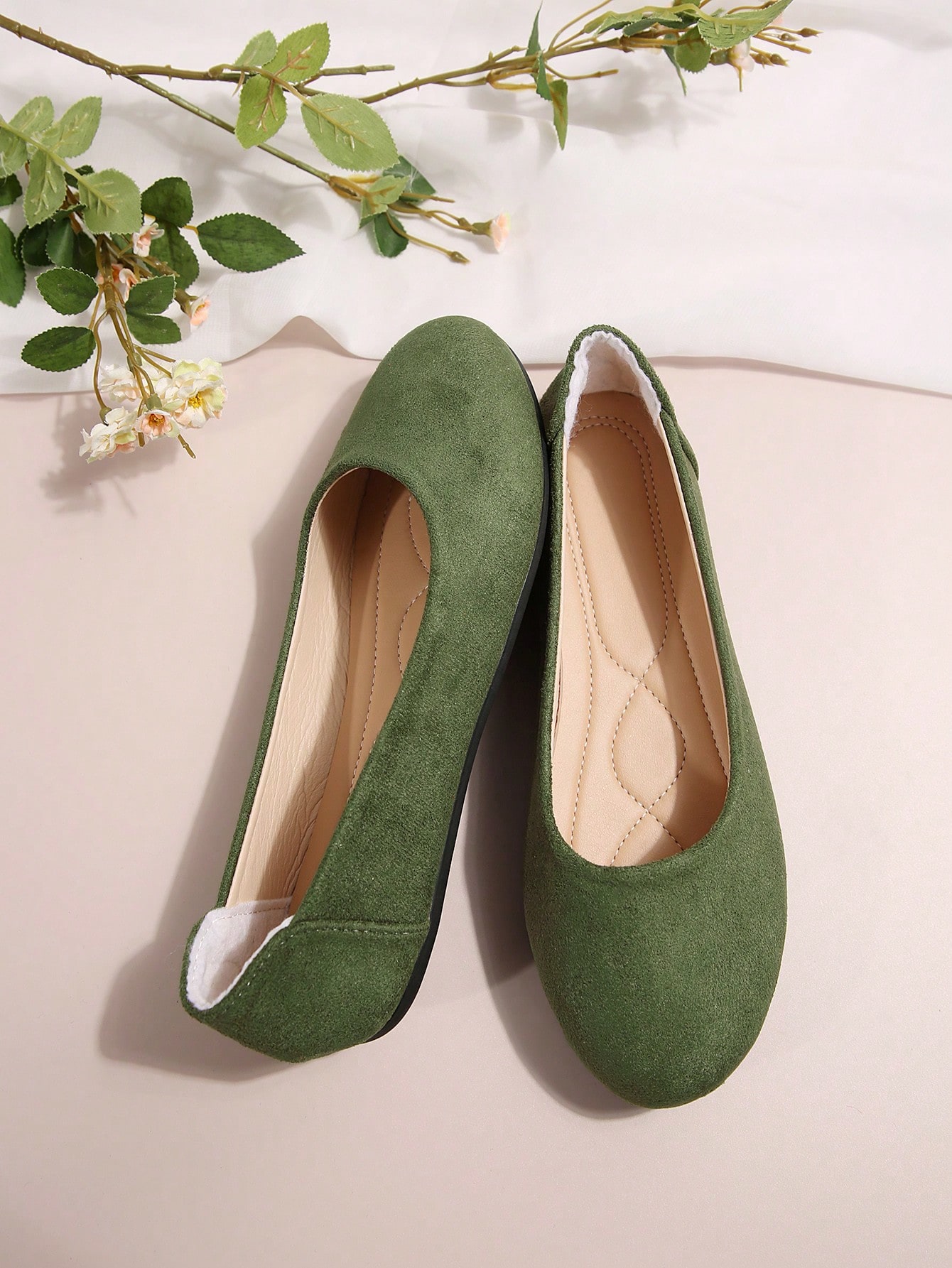 In Olive Green Women Shoes