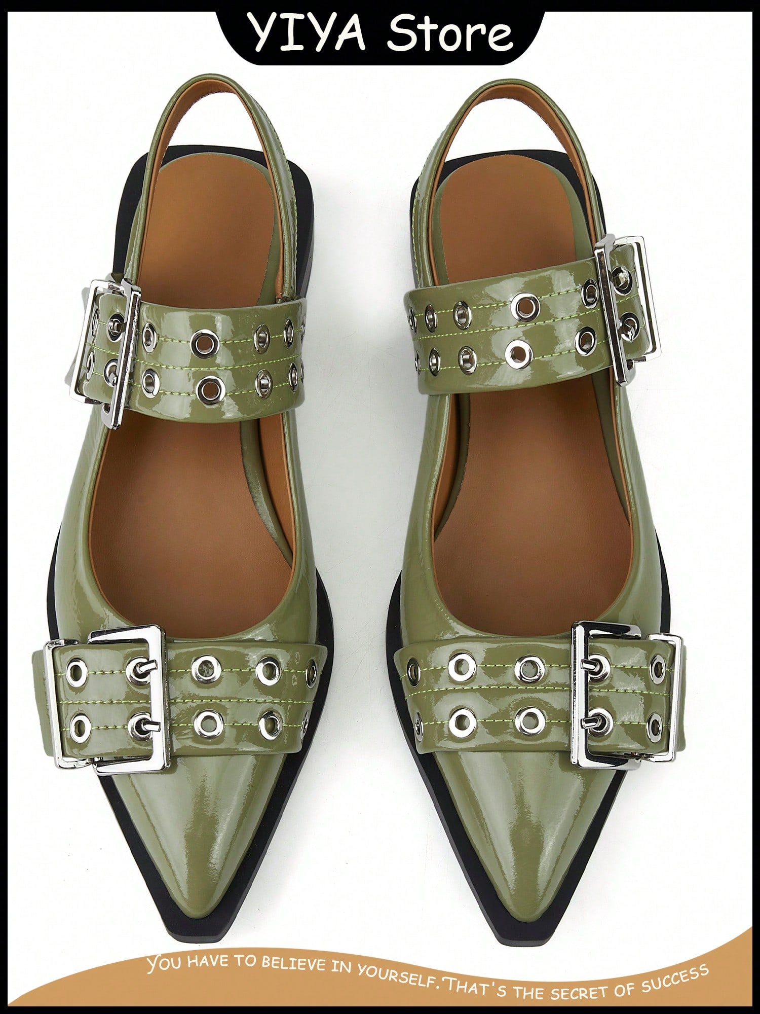 In Green Women Flats