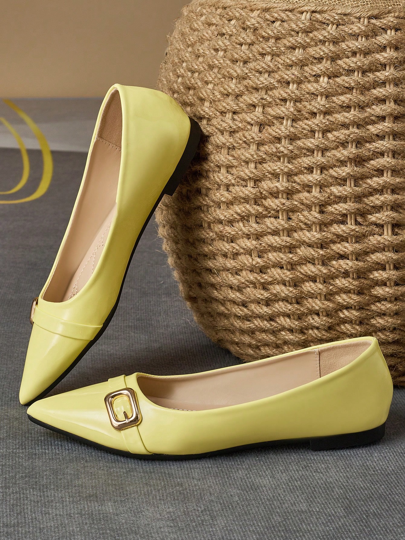 In Mustard Yellow Women Shoes