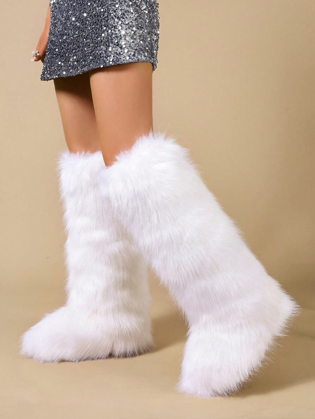 In White Women Knee-High Boots