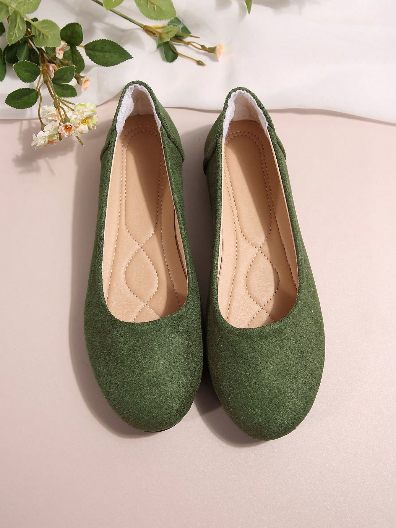 In Olive Green Women Shoes