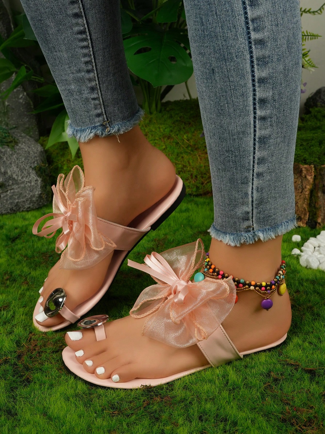 In Baby Pink Women Flat Sandals