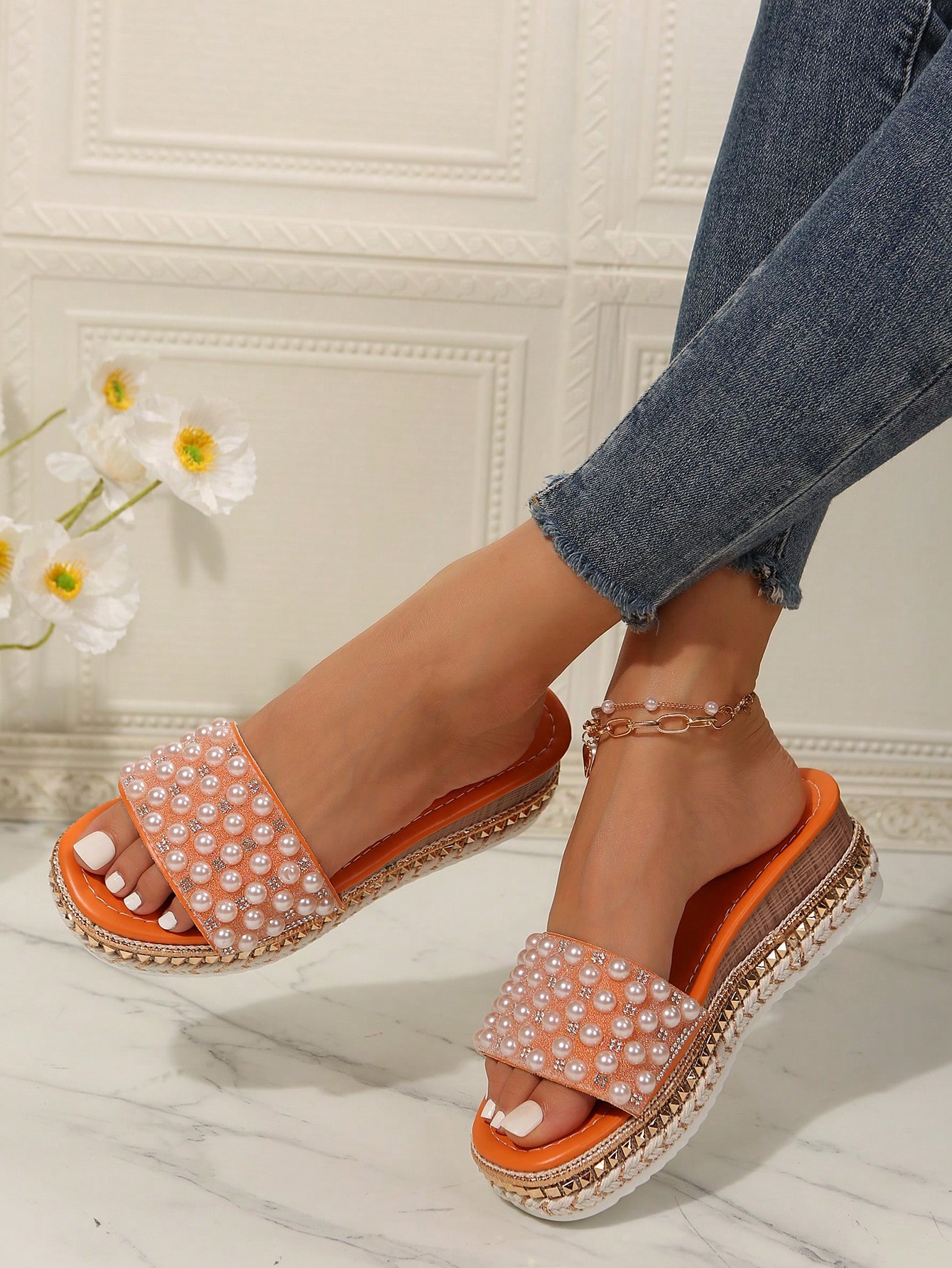 In Orange Women Platforms & Wedge Sandals