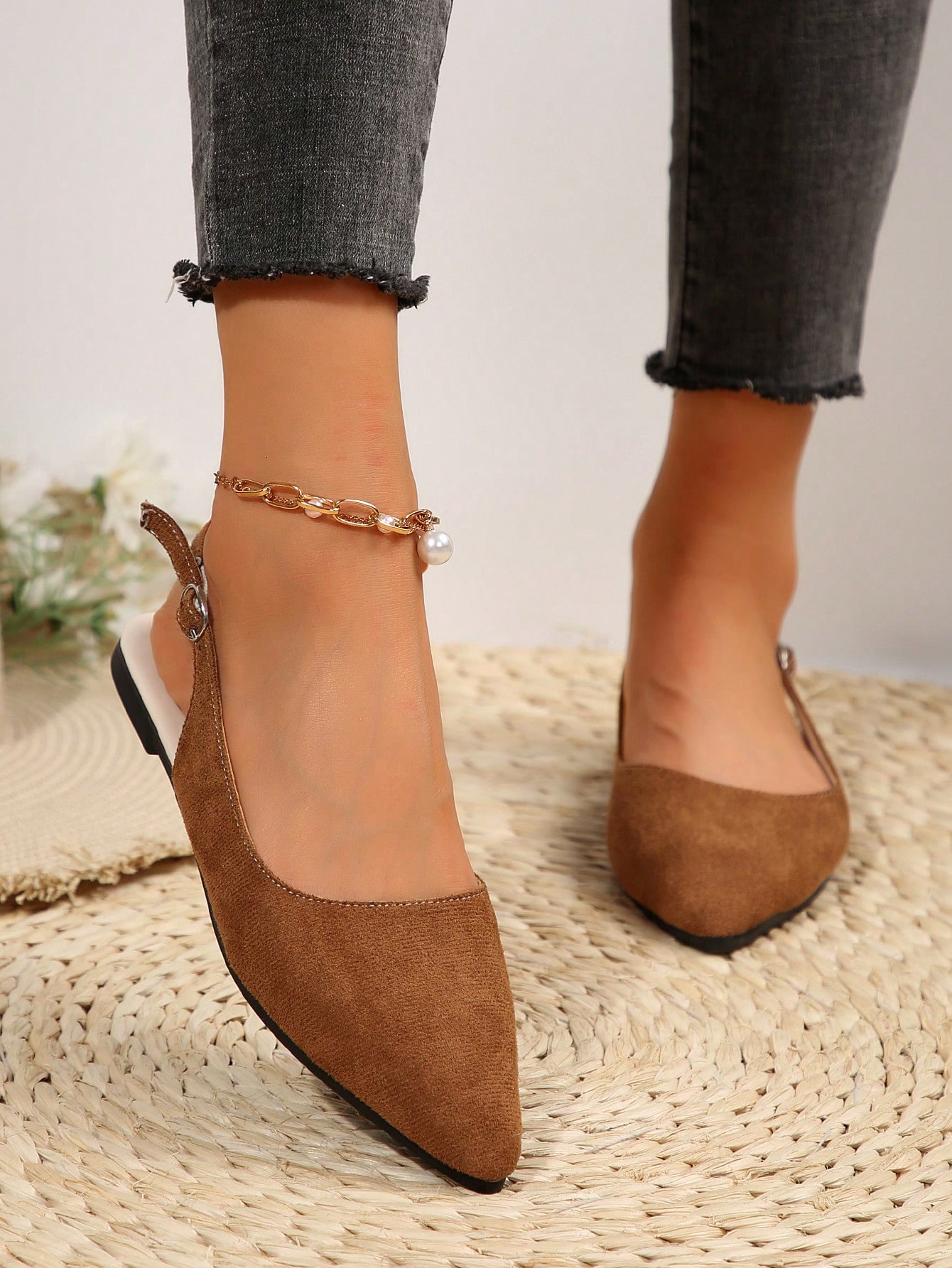 In Coffee Brown Women Flats