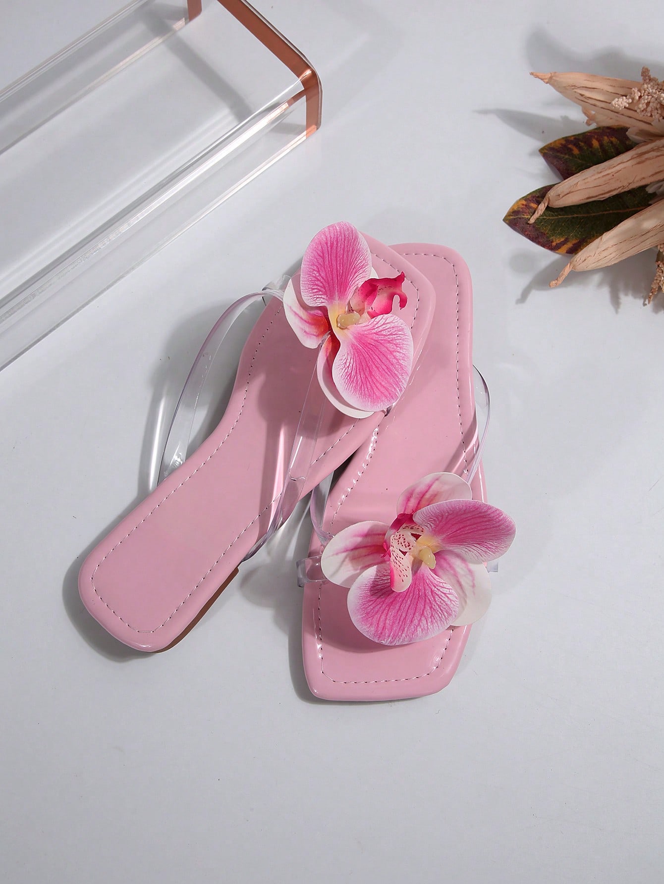 In Baby Pink Women Flat Sandals