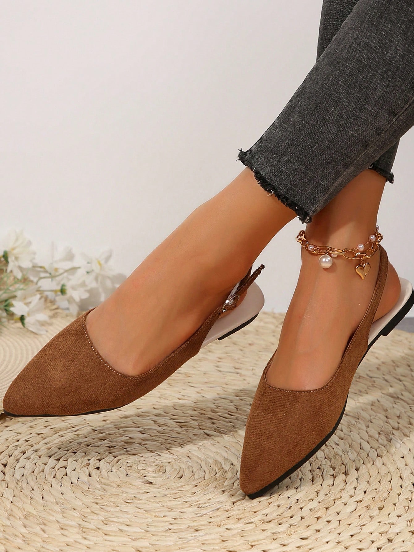 In Coffee Brown Women Flats