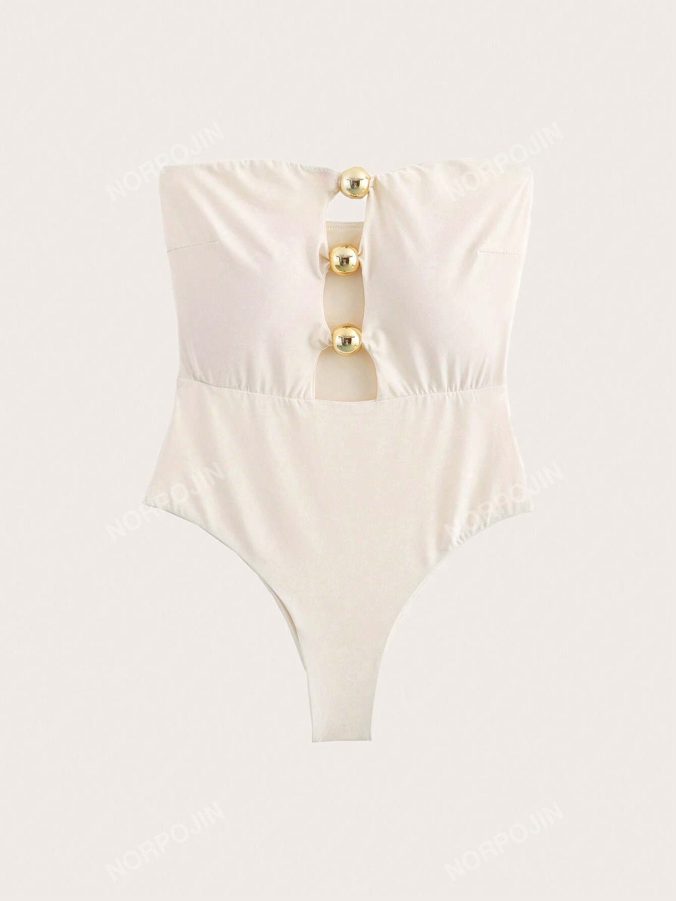 In Beige Women One-Pieces