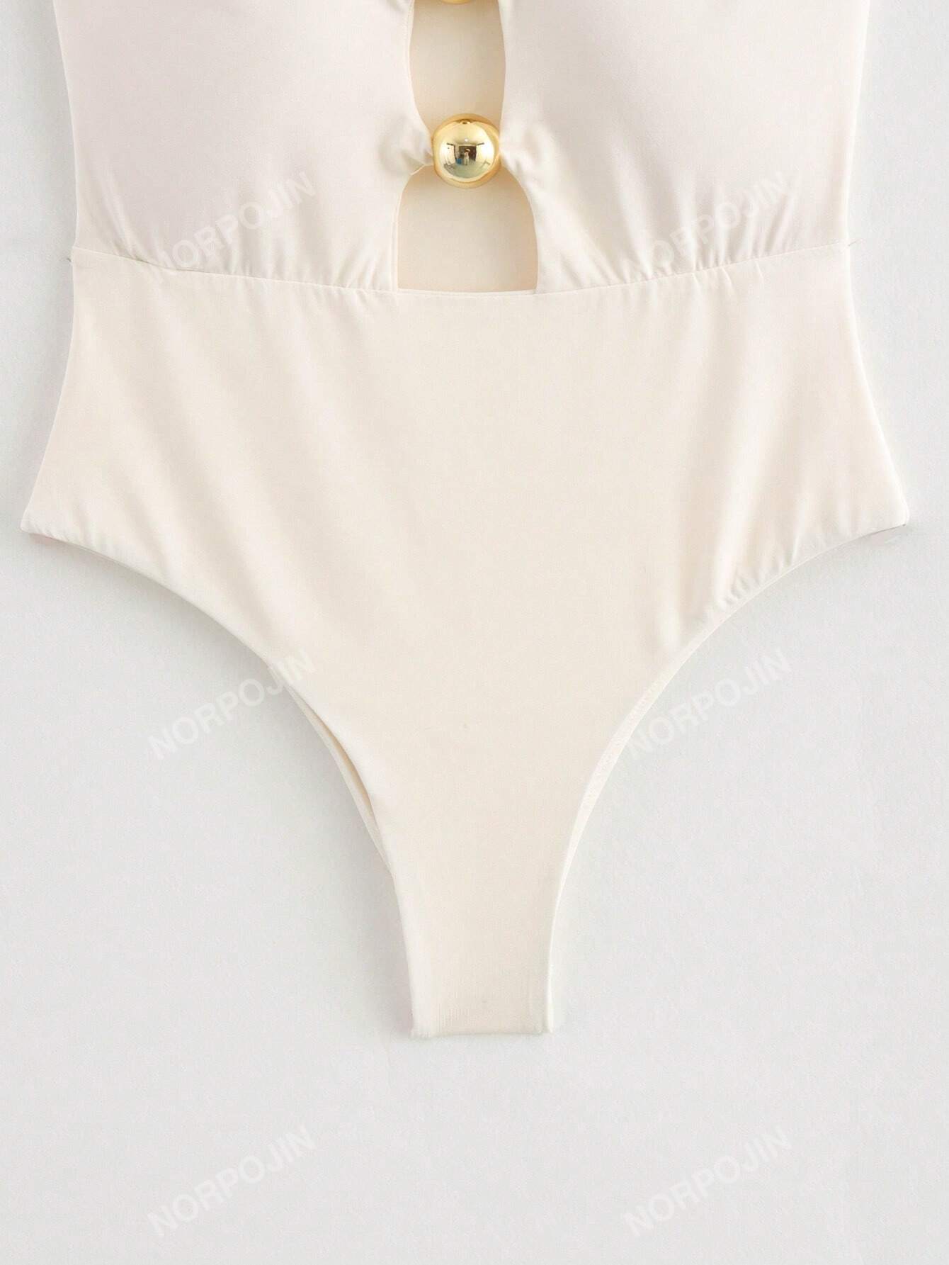 In Beige Women One-Pieces