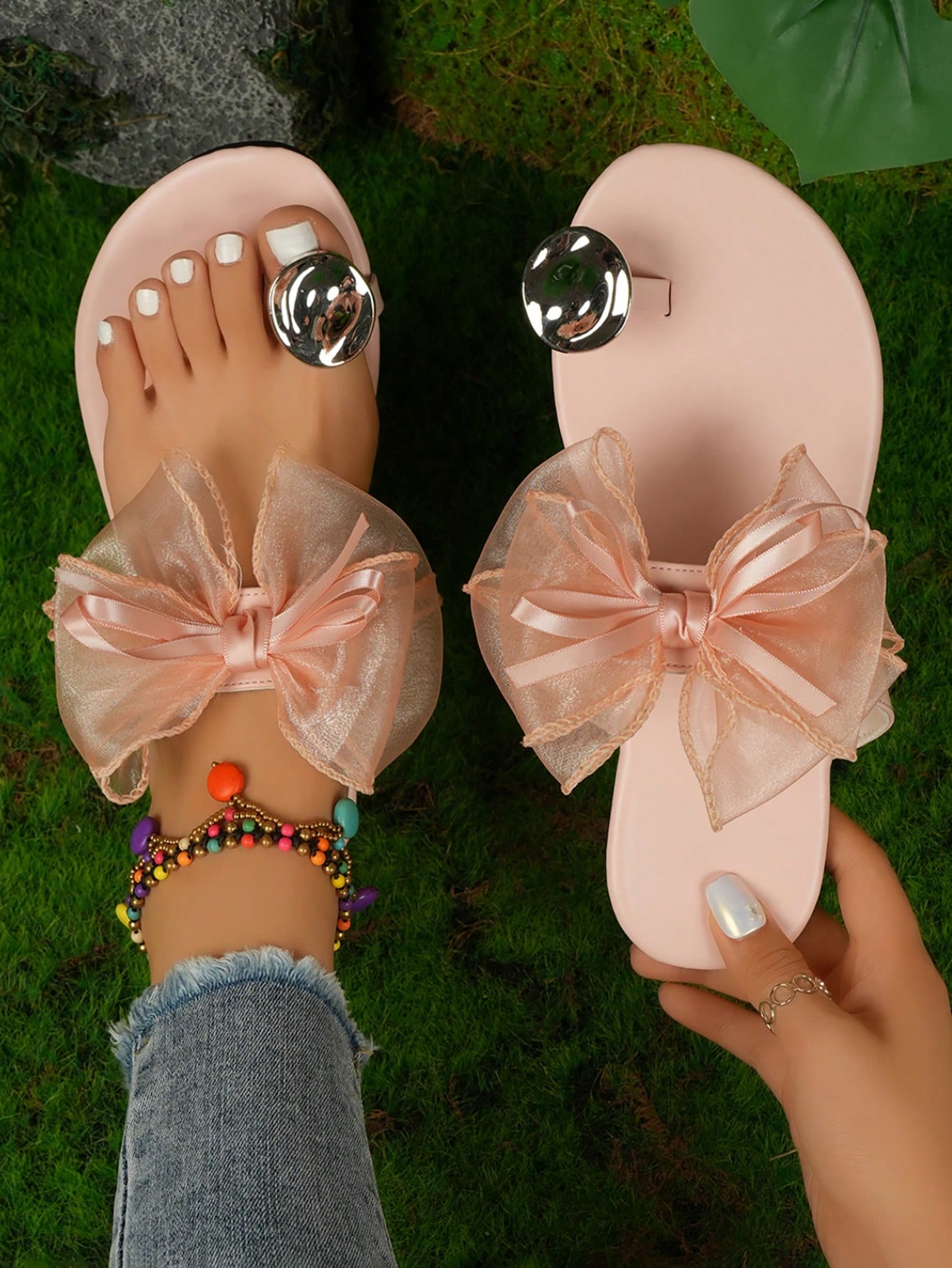 In Baby Pink Women Flat Sandals