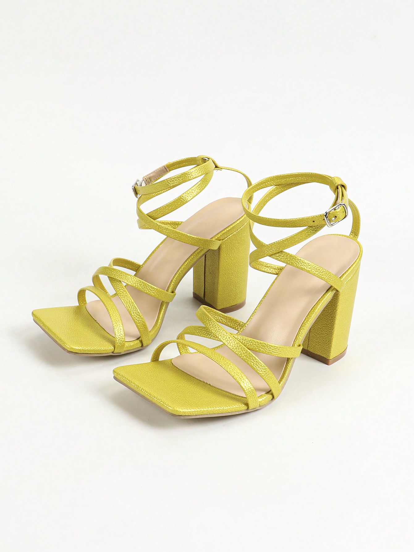 In Yellow Women Heeled Sandals