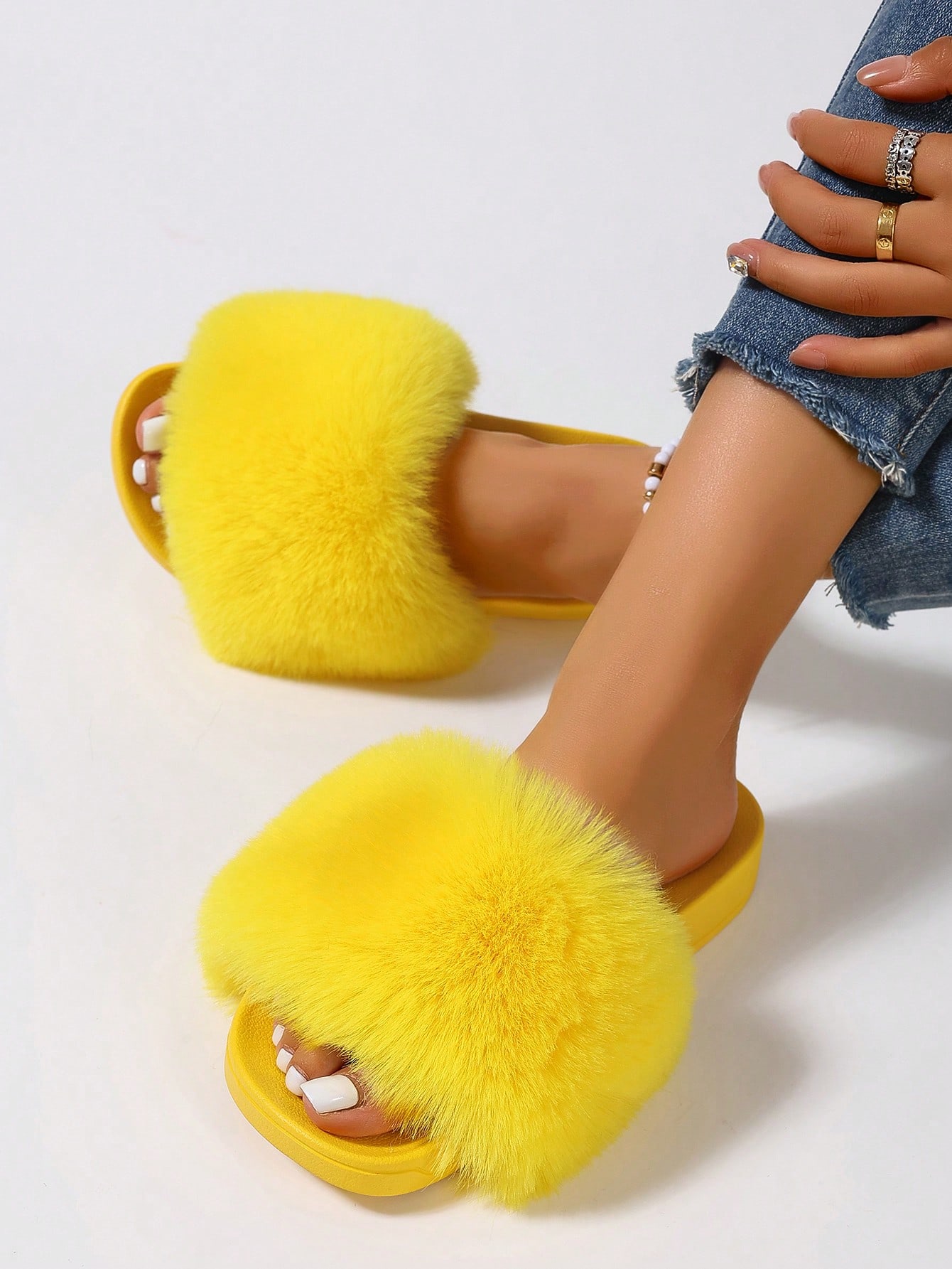 In Yellow Women Slippers