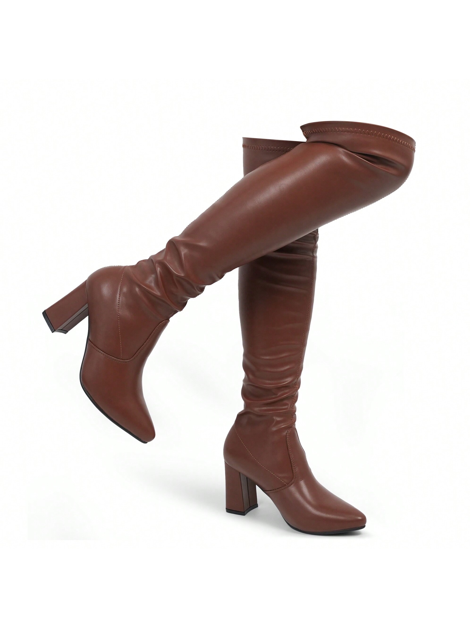 In Brown Women Knee-High Boots