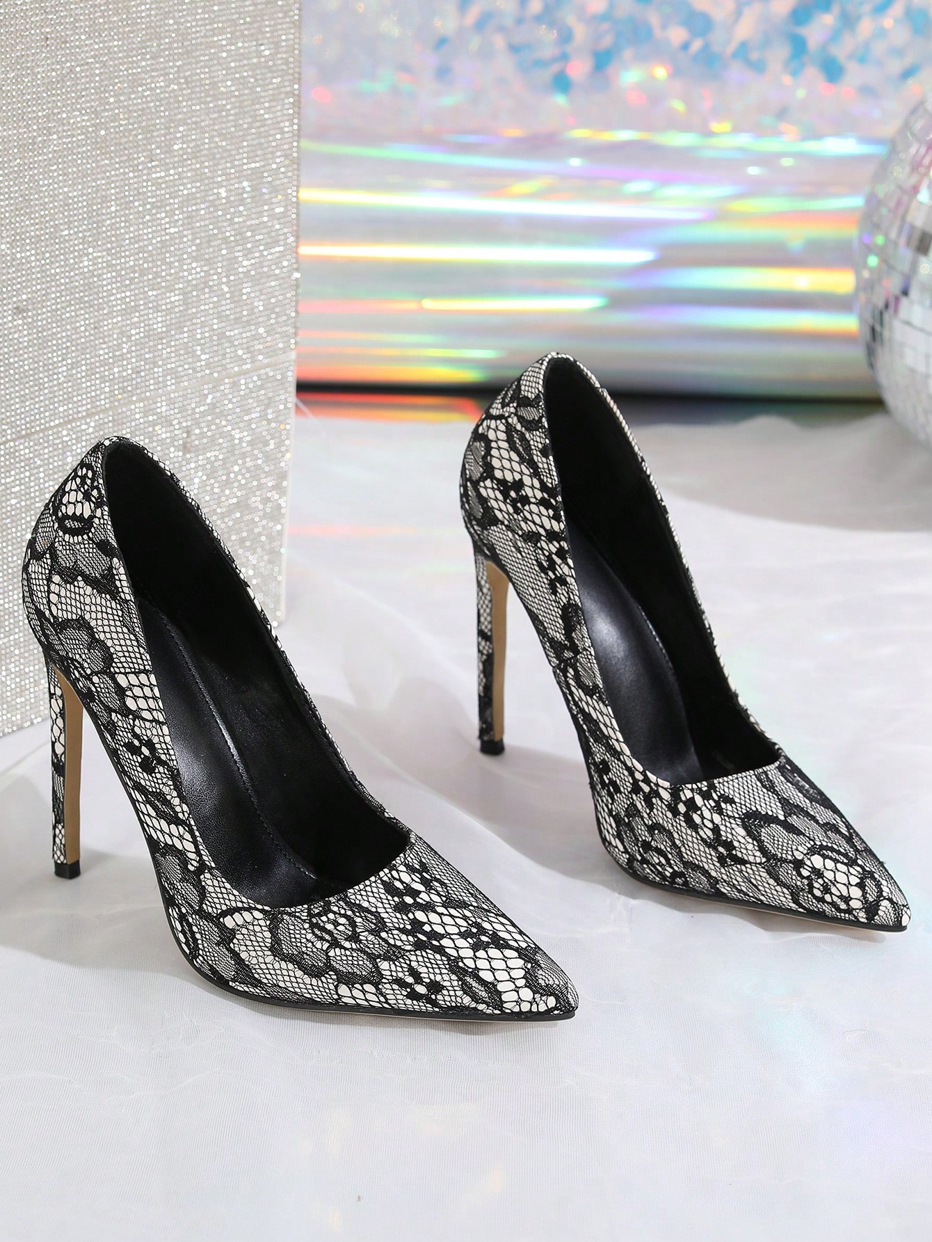 In Black and White Women Pumps