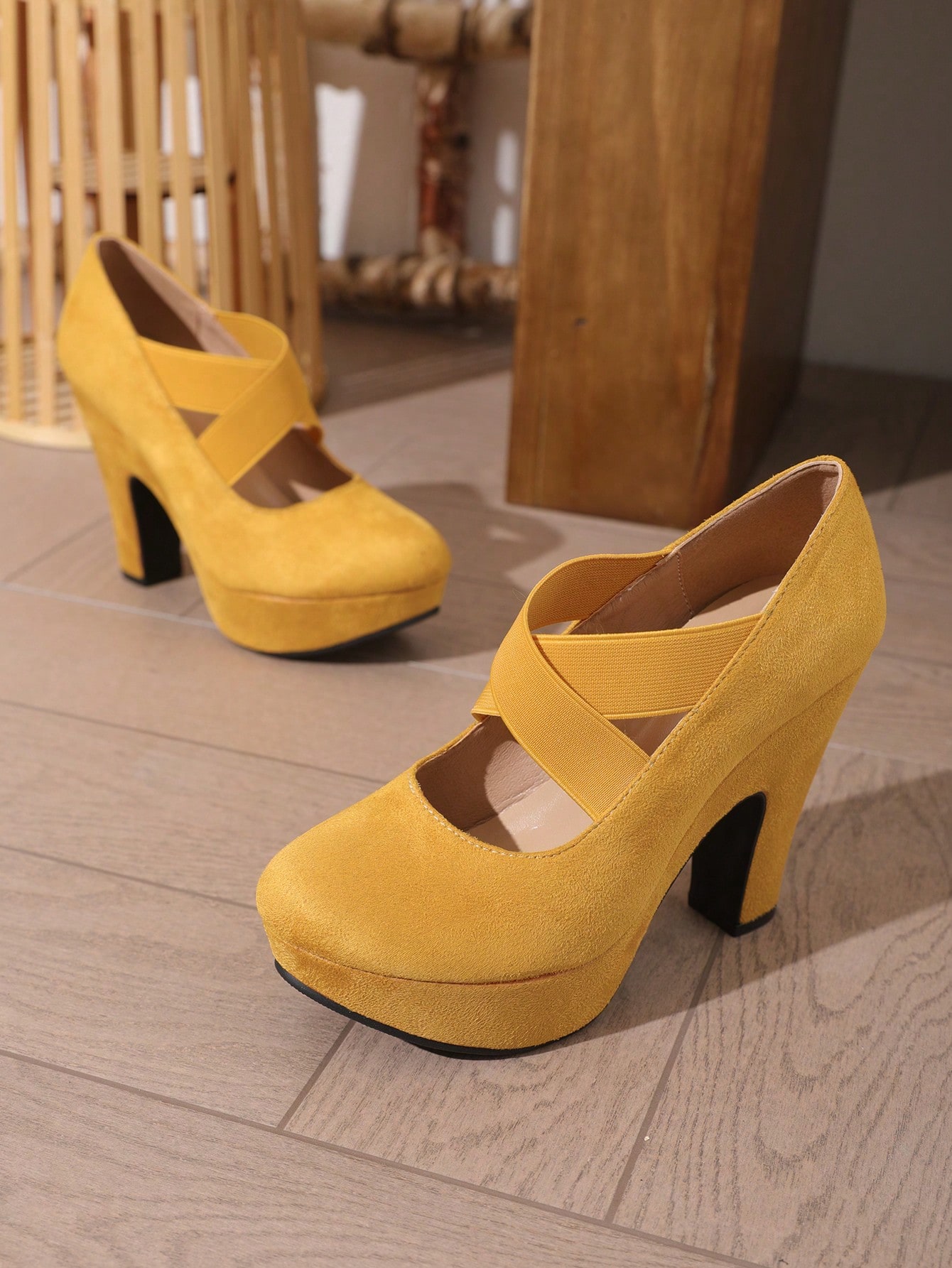 In Mustard Yellow Women Shoes