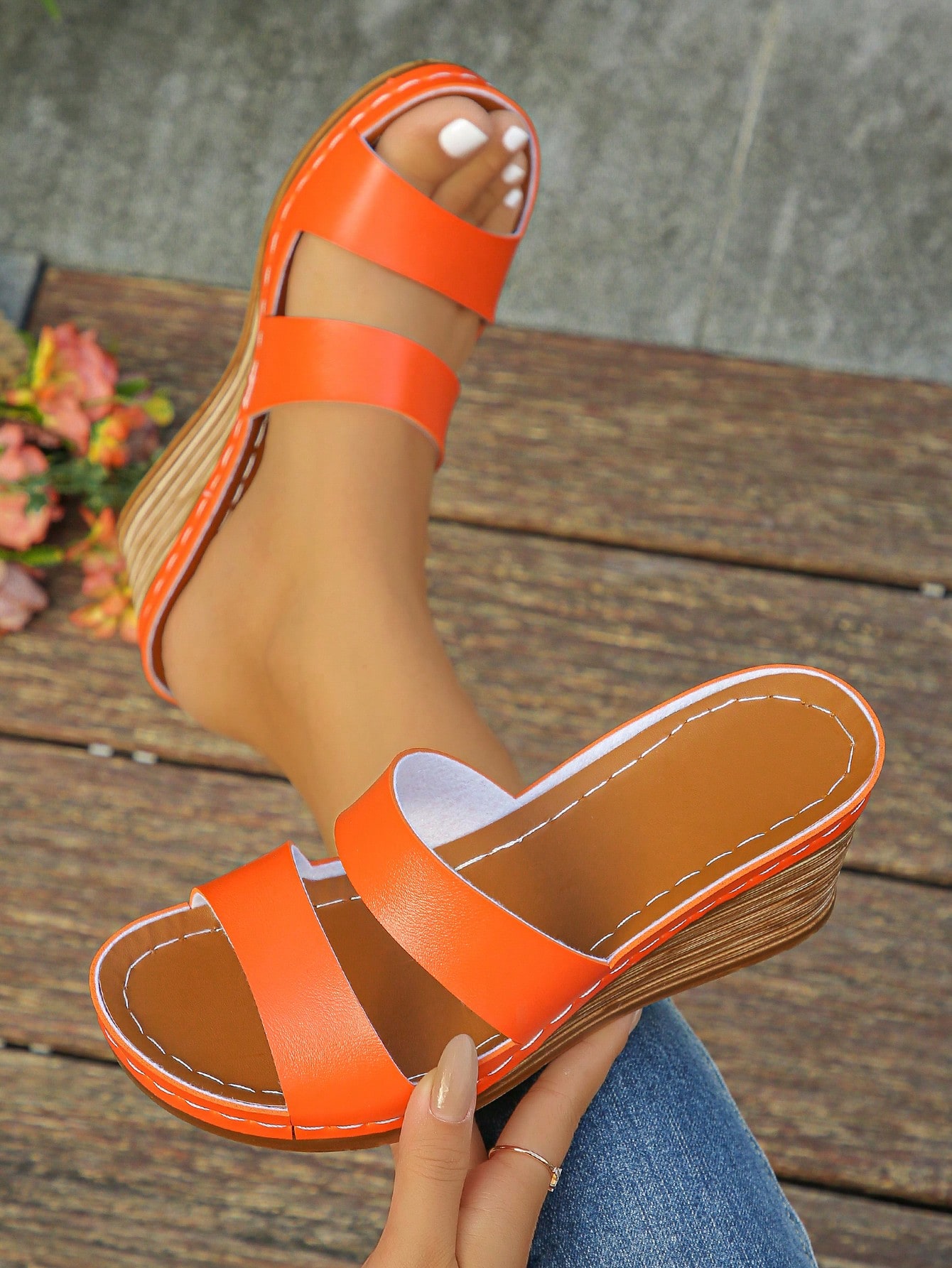 In Orange Women Platforms & Wedge Sandals