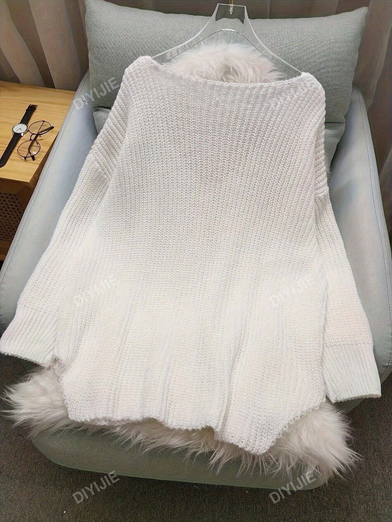 In White Plus Size Sweaters