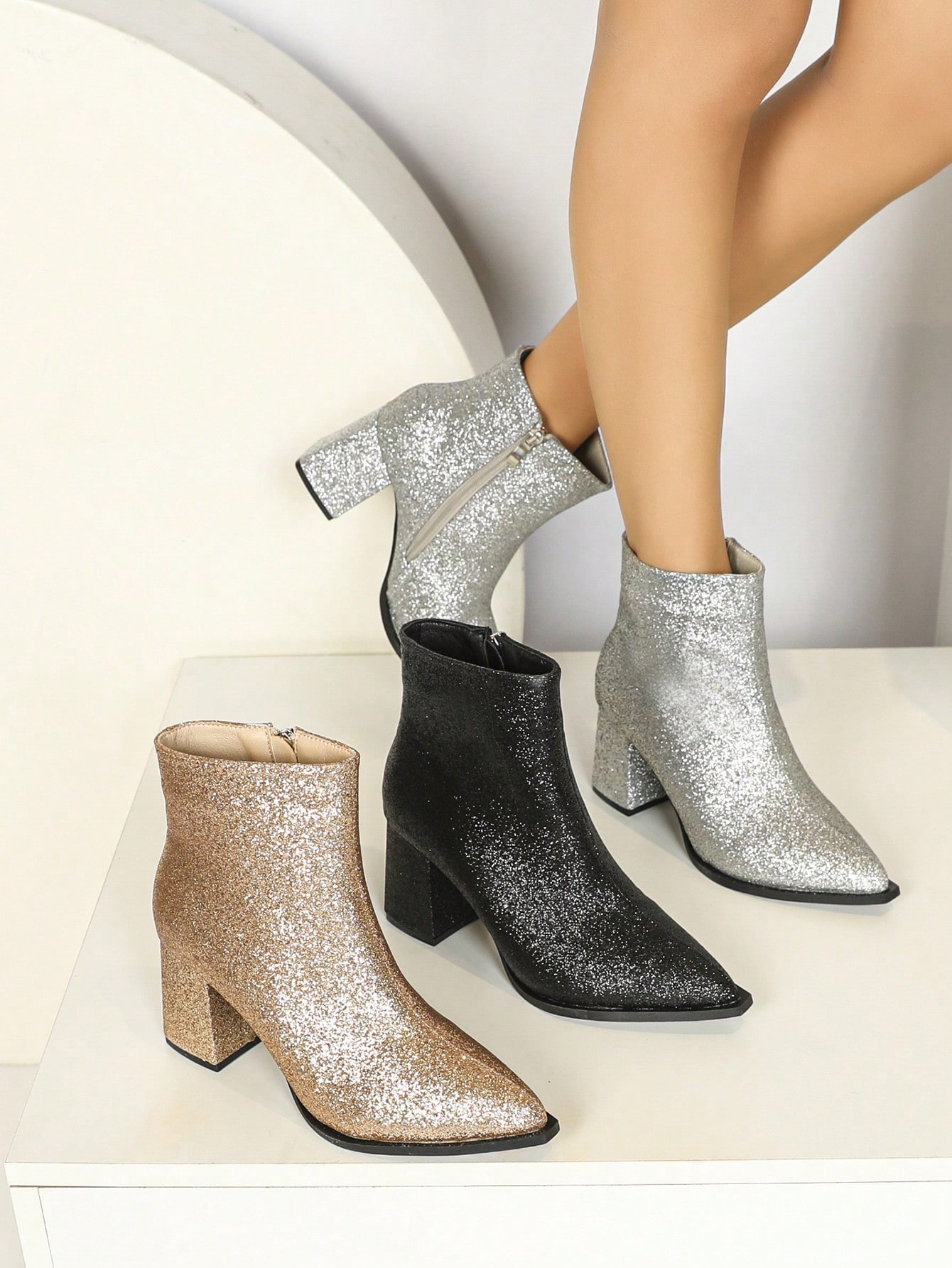 In Silver Women Ankle Boots & Booties