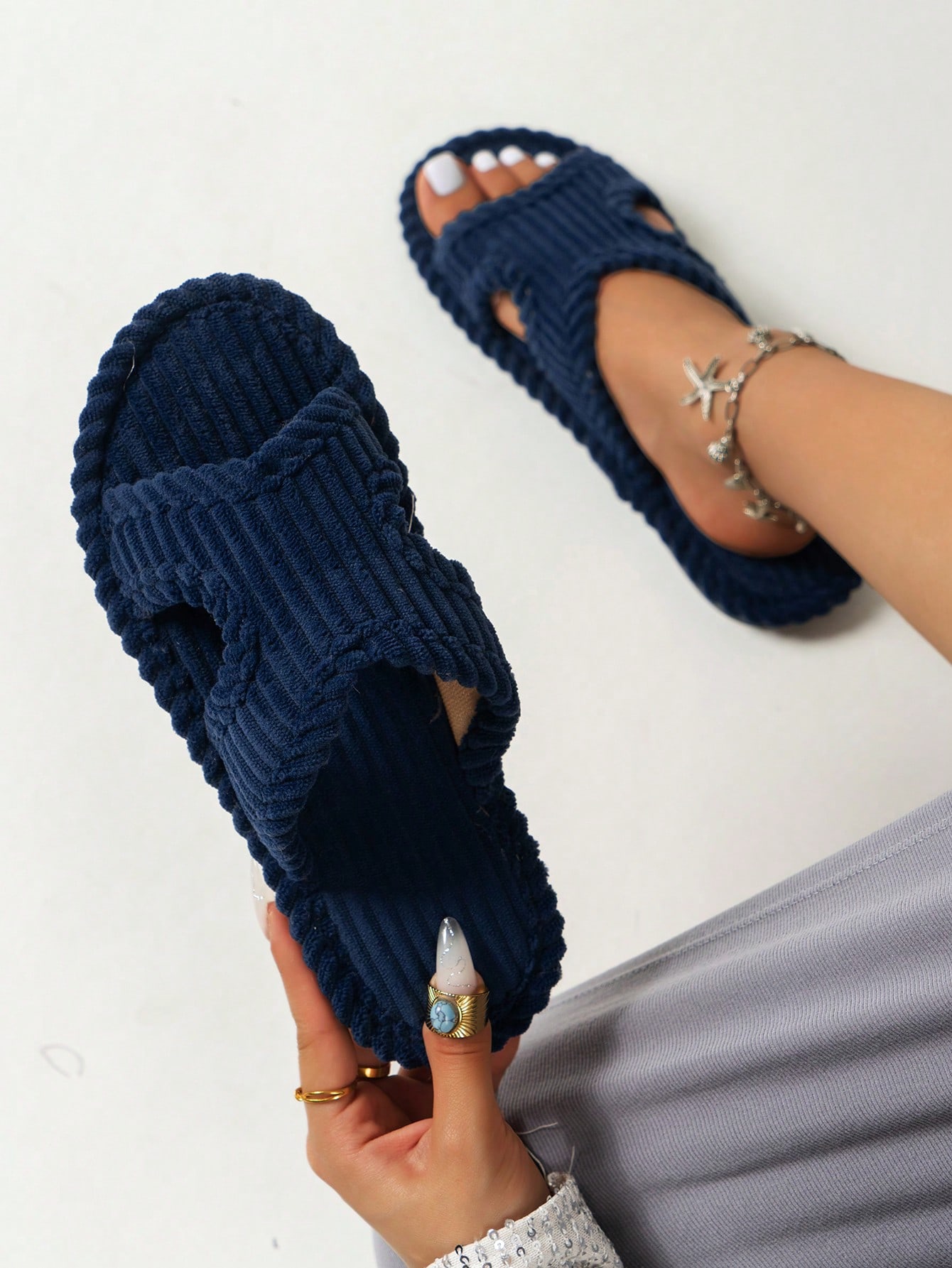 In Blue Women Slippers