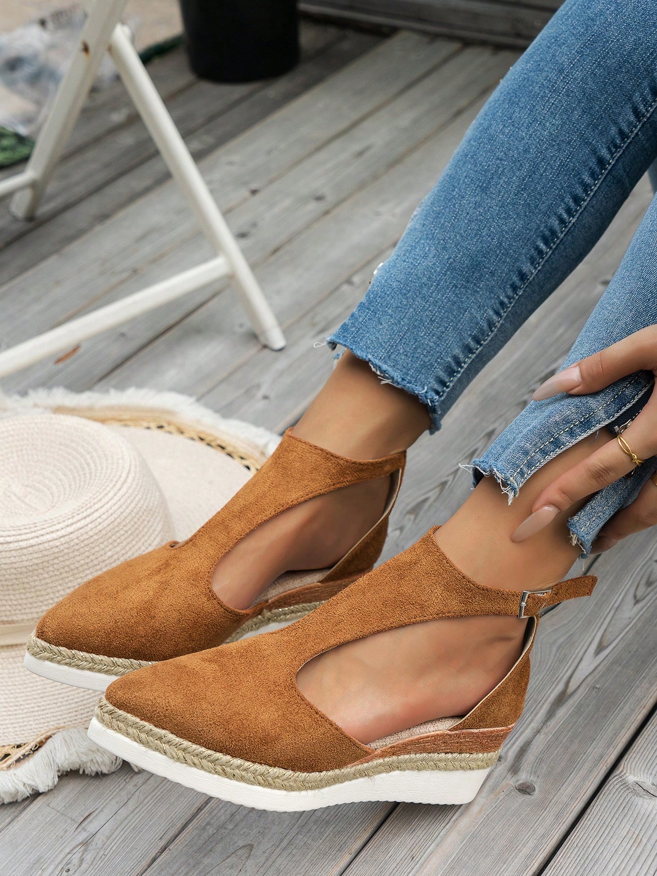 In Brown Women Wedges & Flatform