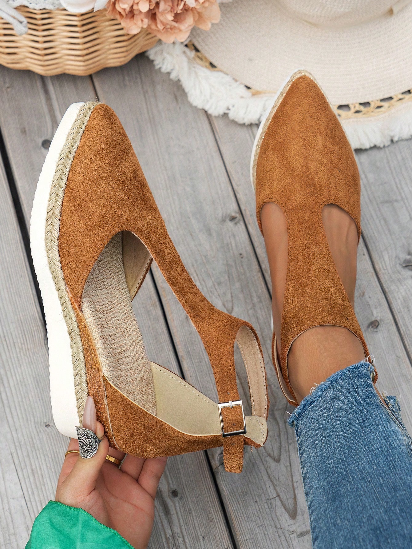 In Brown Women Wedges & Flatform