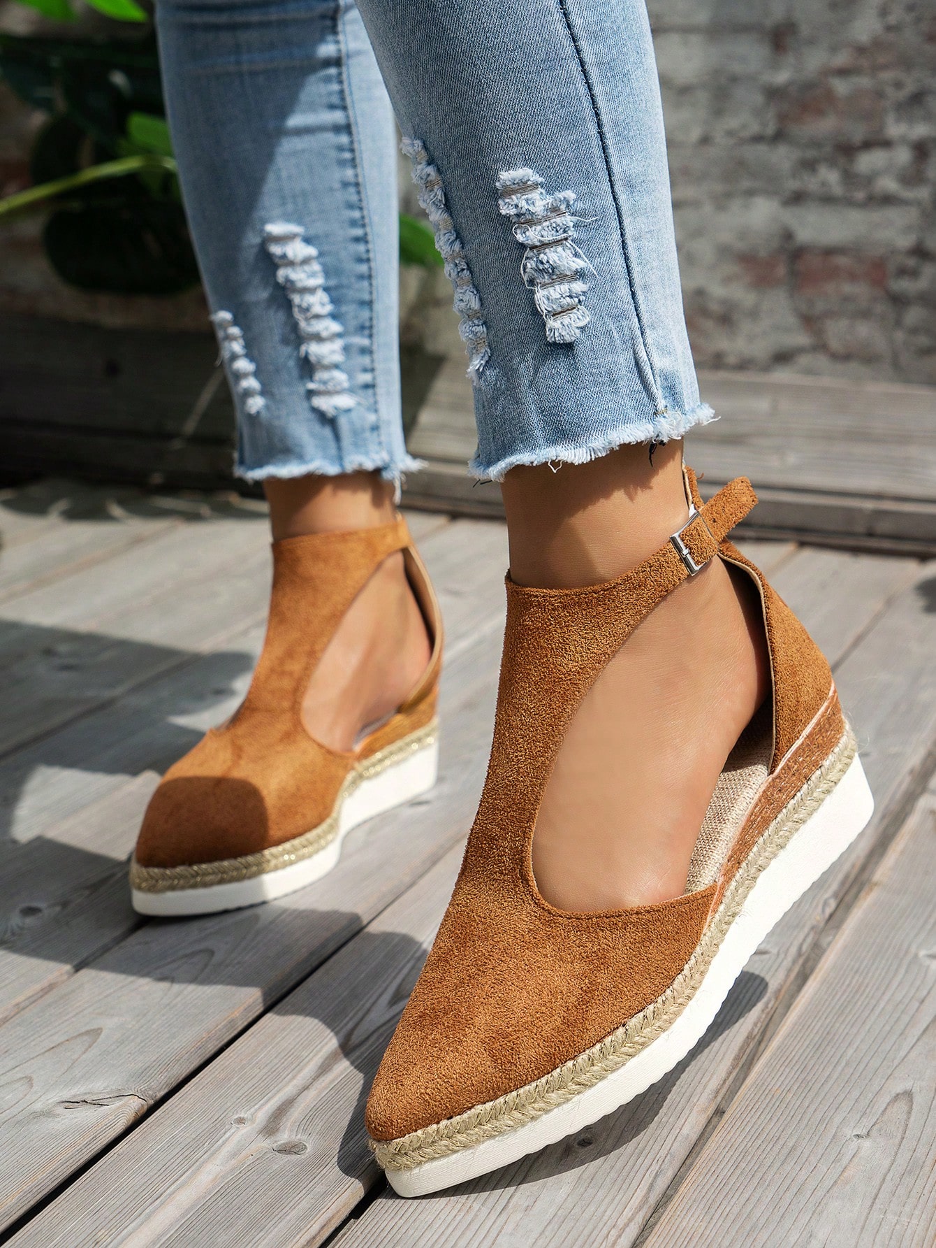 In Brown Women Wedges & Flatform