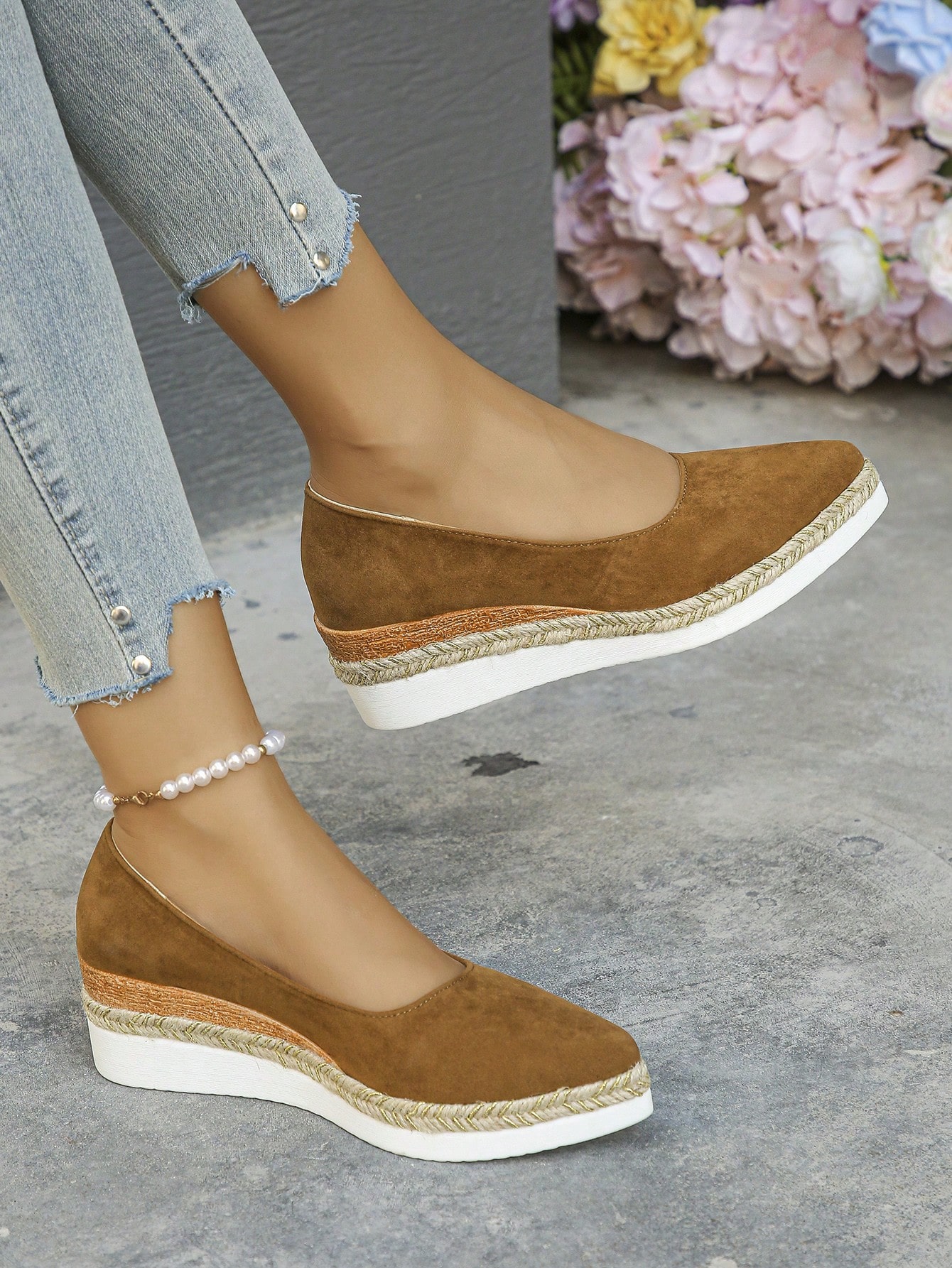 In Brown Women Wedges & Flatform